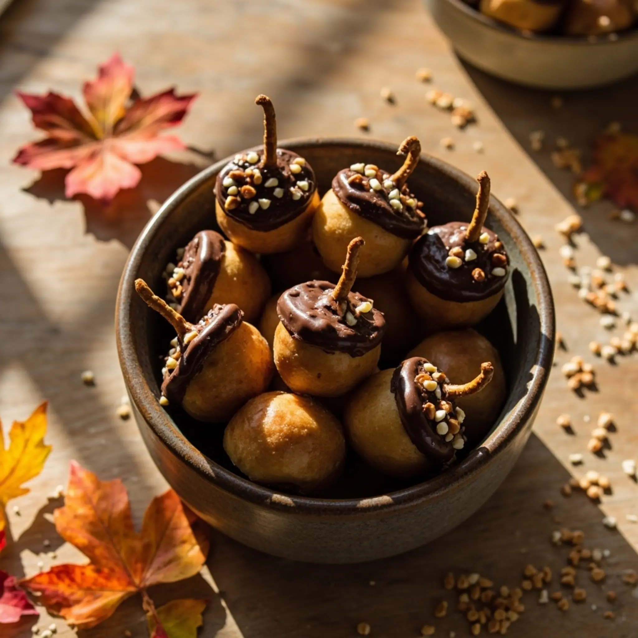 16 8221 8220 holes stuffed h3 acorn caramel donut