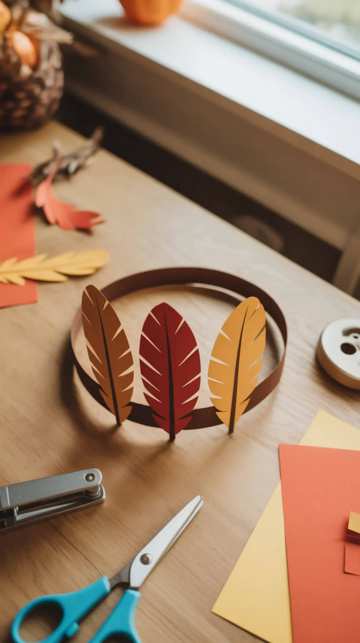 "20 Fun & Easy Thanksgiving Crafts for Preschoolers (Perfect for the Classroom)" 16 17 headband h2 feather