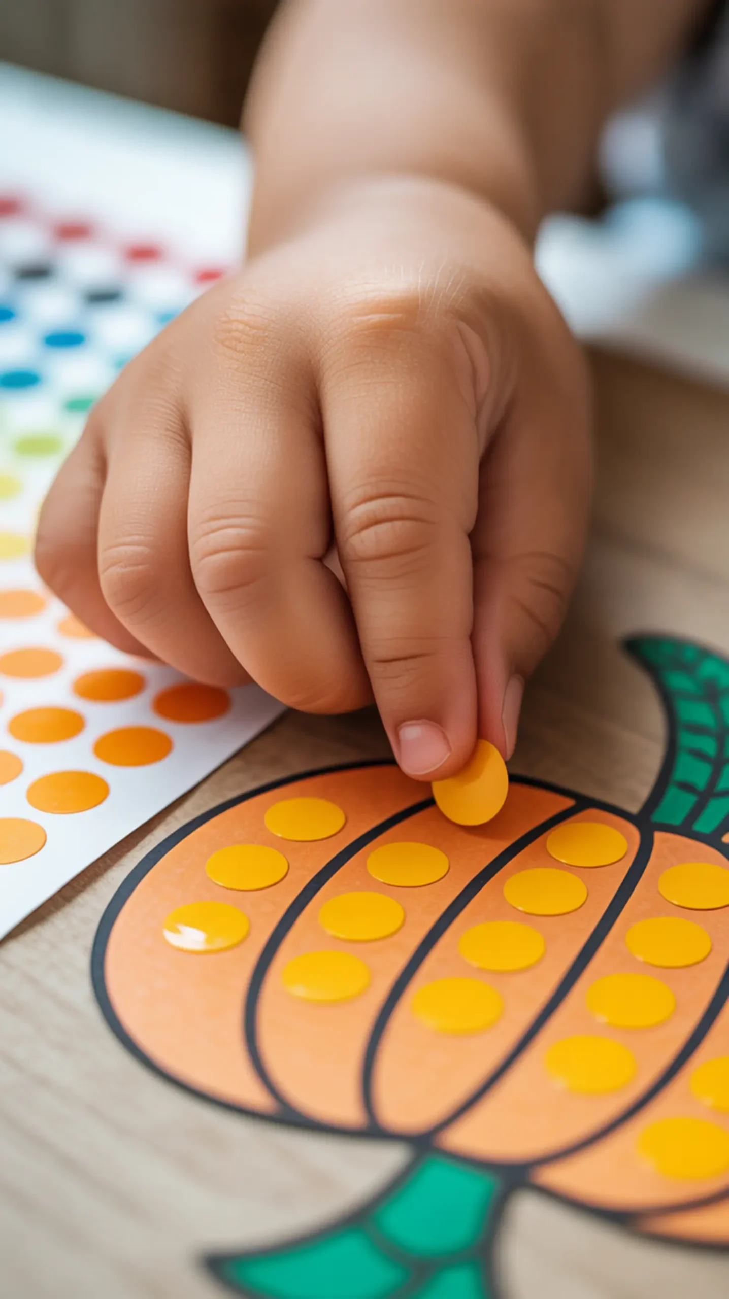 "20 Fun & Easy Thanksgiving Crafts for Preschoolers (Perfect for the Classroom)" 18 Pumpkin sticker 19 h2 dot