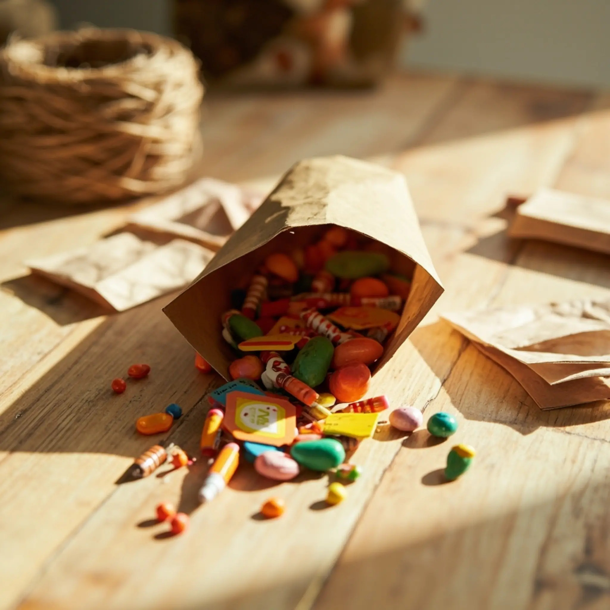 Trinkets favor various an with spilling 19 out p bag thanksgiving open image the