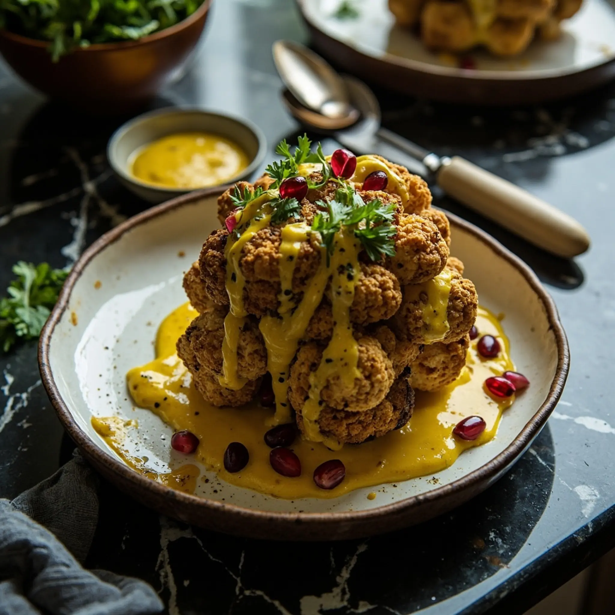 Whole sauce turmeric roasted h3 2 tahini with cauliflower