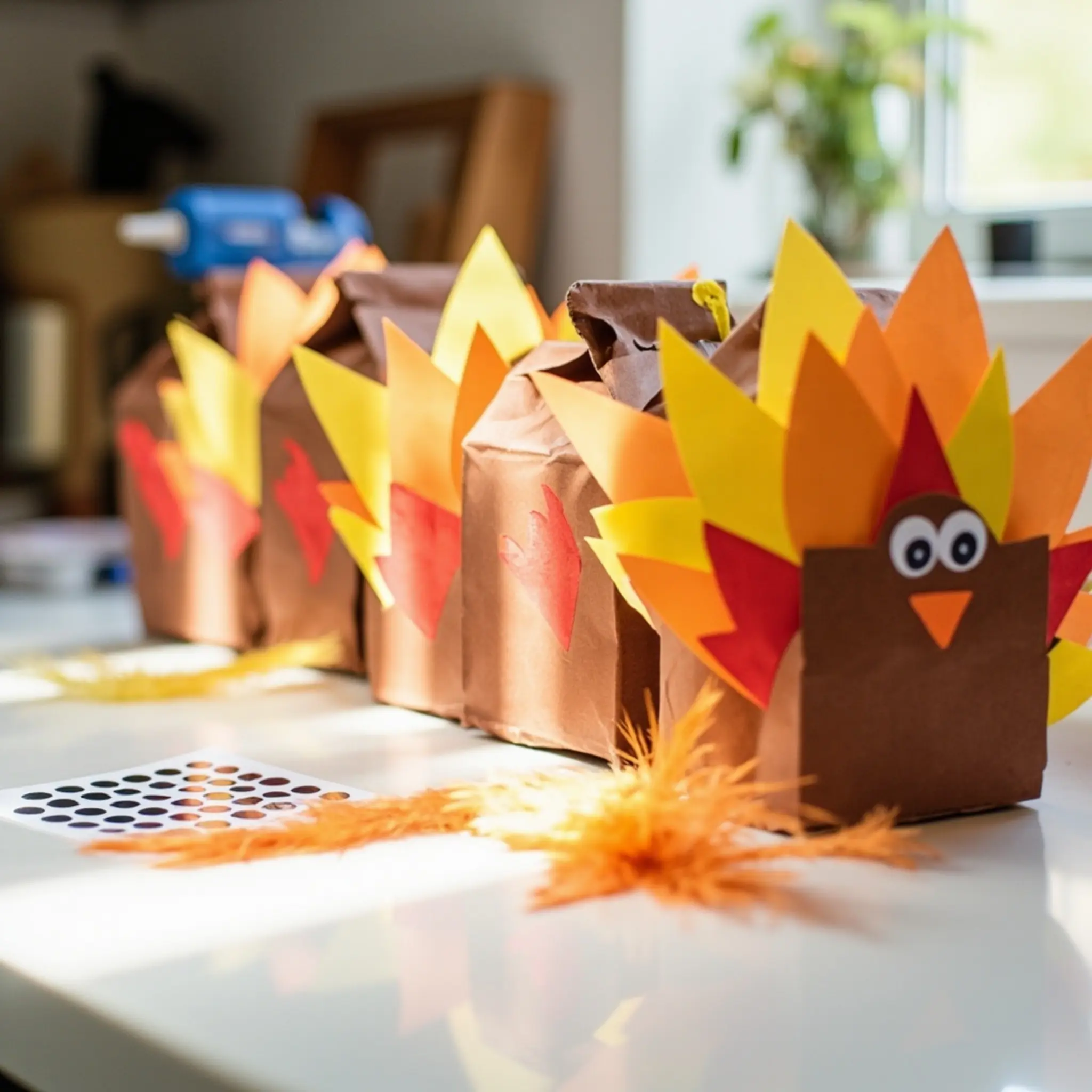 Different lineup 20 like all turkeys a of decorated little p boxes colored juice image