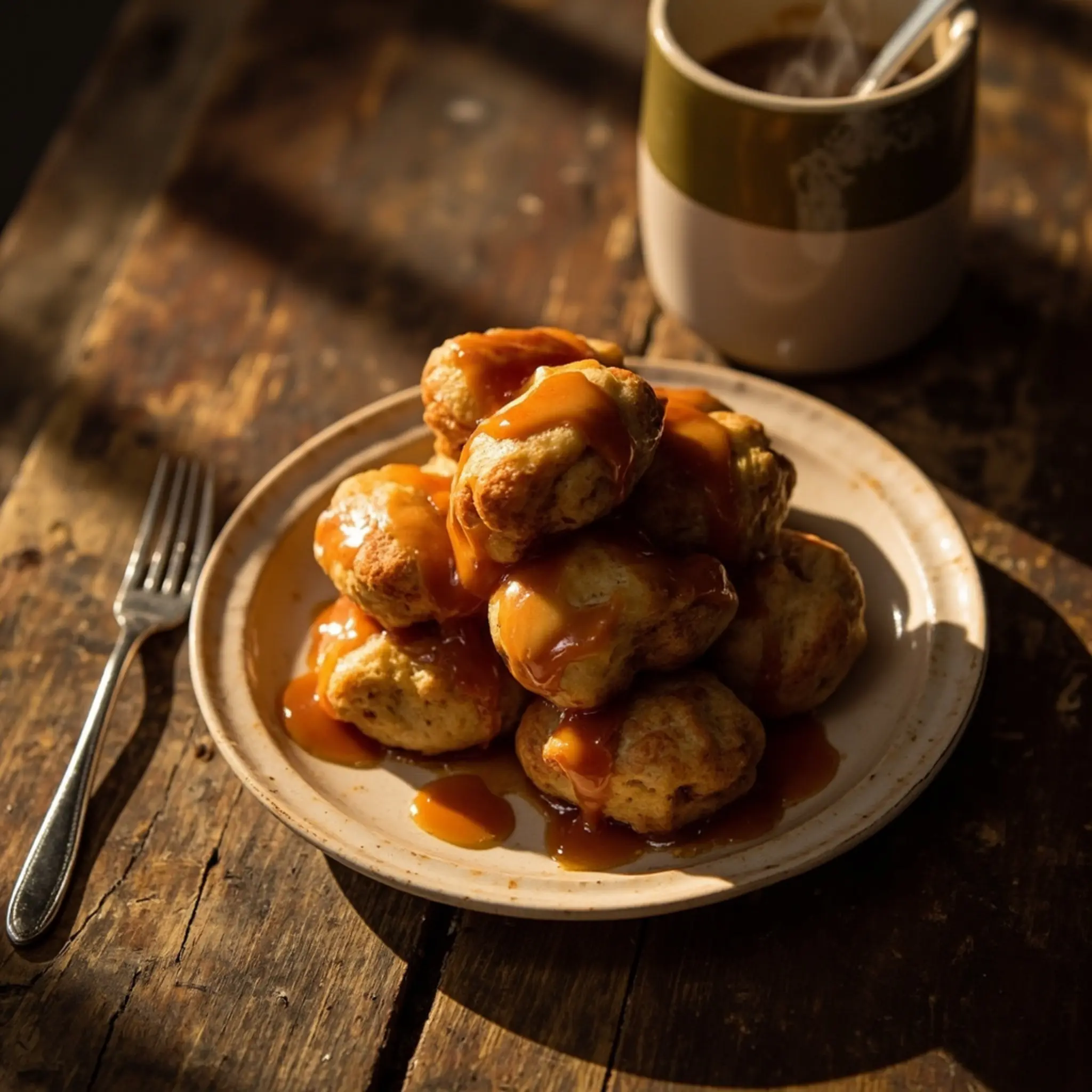 Maple 20 h3 cinnamon glaze bites roll with