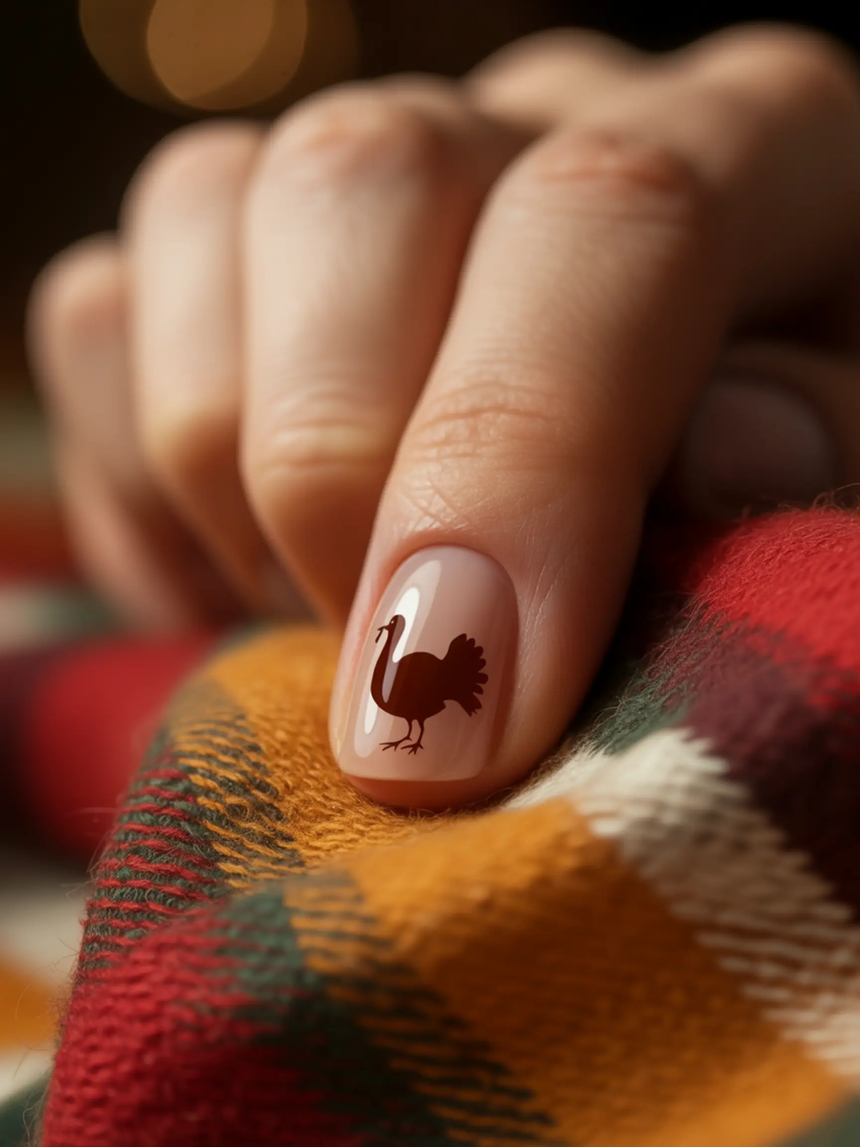 "20 Cute Turkey Nail Art Ideas for Thanksgiving (That Aren'T Tacky)" 3 Brown with on a up of coat p small single featuring solid neatly it close turkey nail clear image silhouette 3 painted