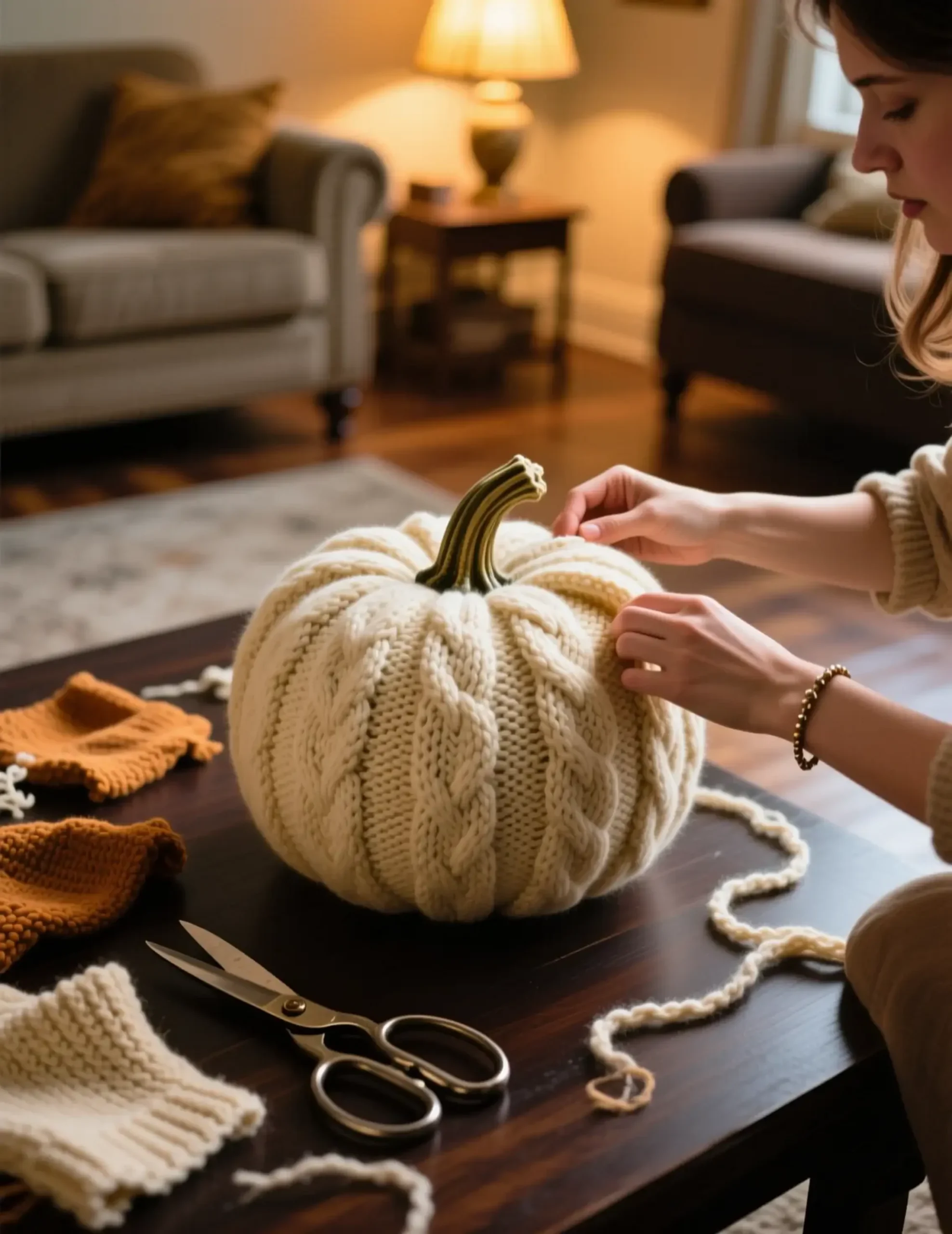 Cozy pumpkin upcycled h2 sweater 3 the