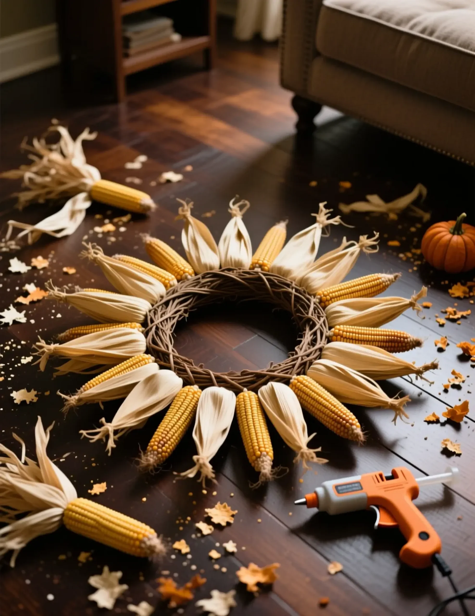 Sunburst corn h2 husk 3 wreath the rustic