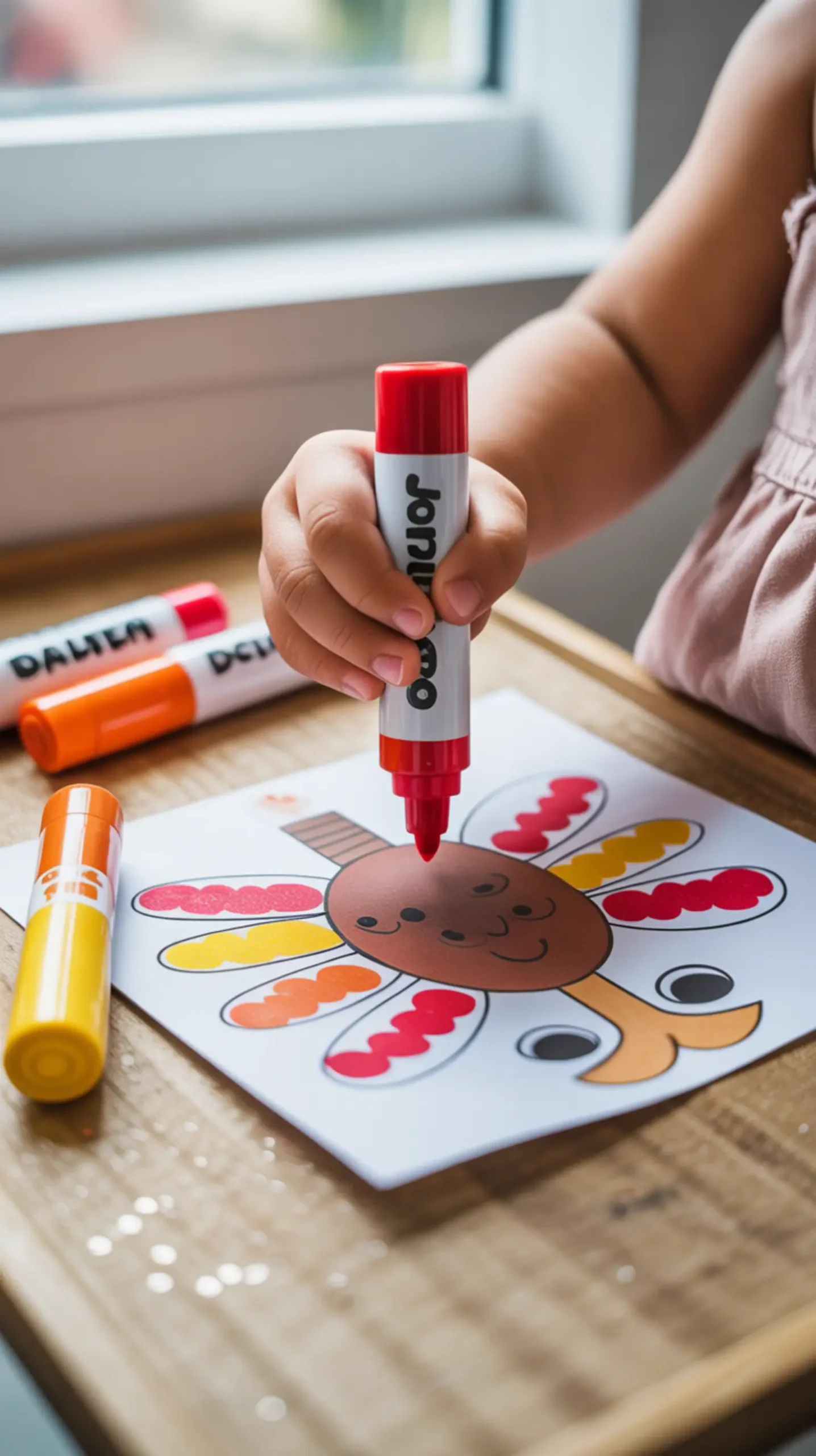 Vibrant where 8221 body 8220 marker feathers a toddler of edge p dot using the around printable is turkey image 3 to add red