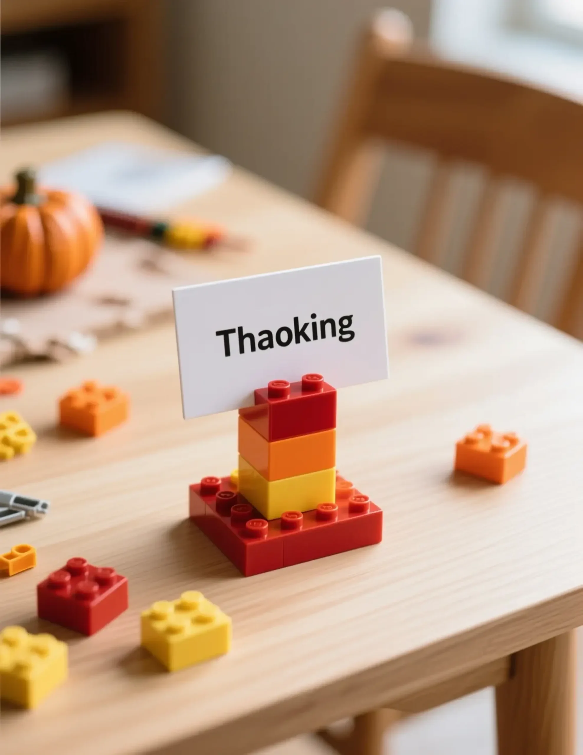 White built bricks card orange name a p small custom stand and in image lego holding 4 red yellow