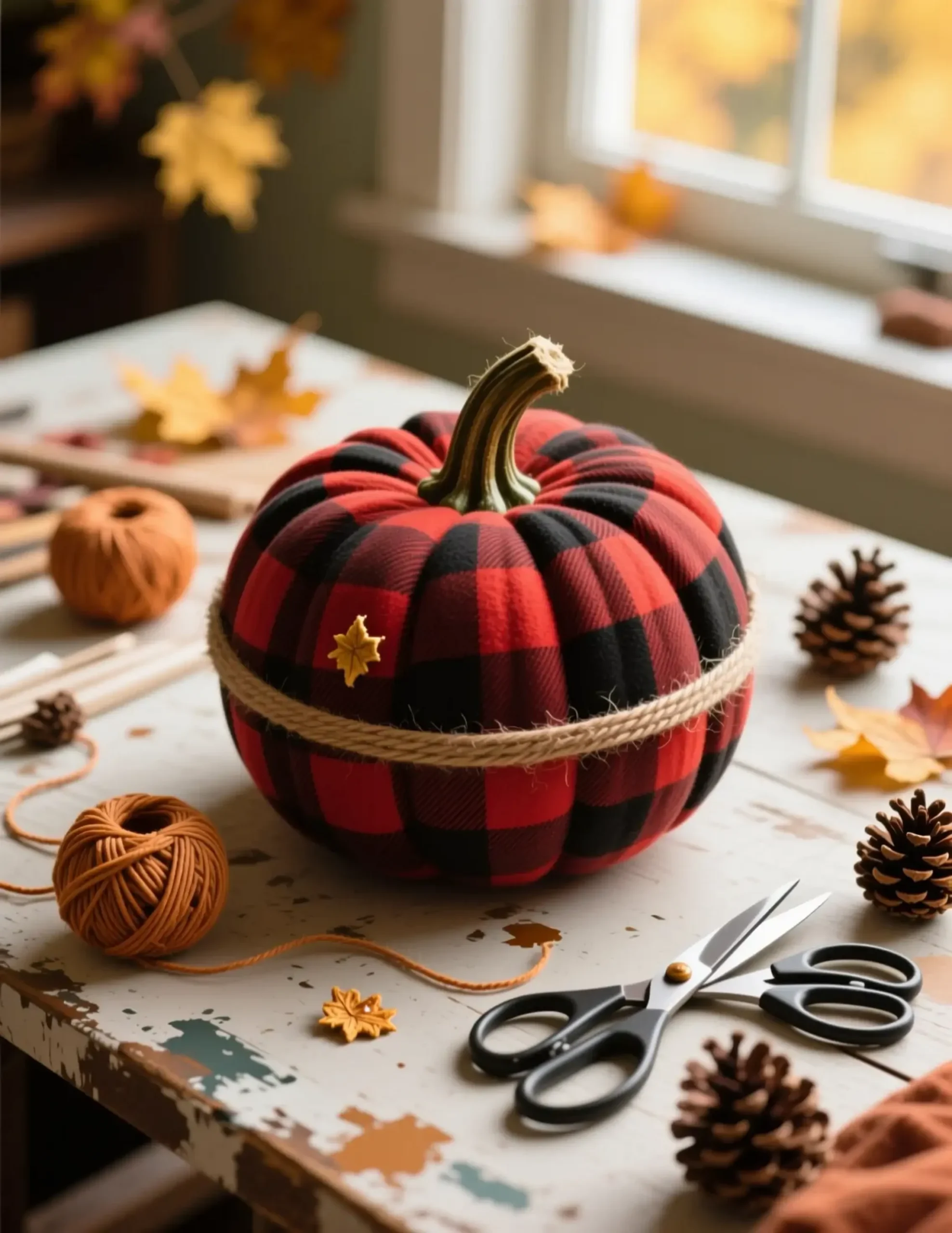 Buffalo tightly body black by with a wrapped ribs p flannel check around and deep its image visible pumpkin 4 created red twine