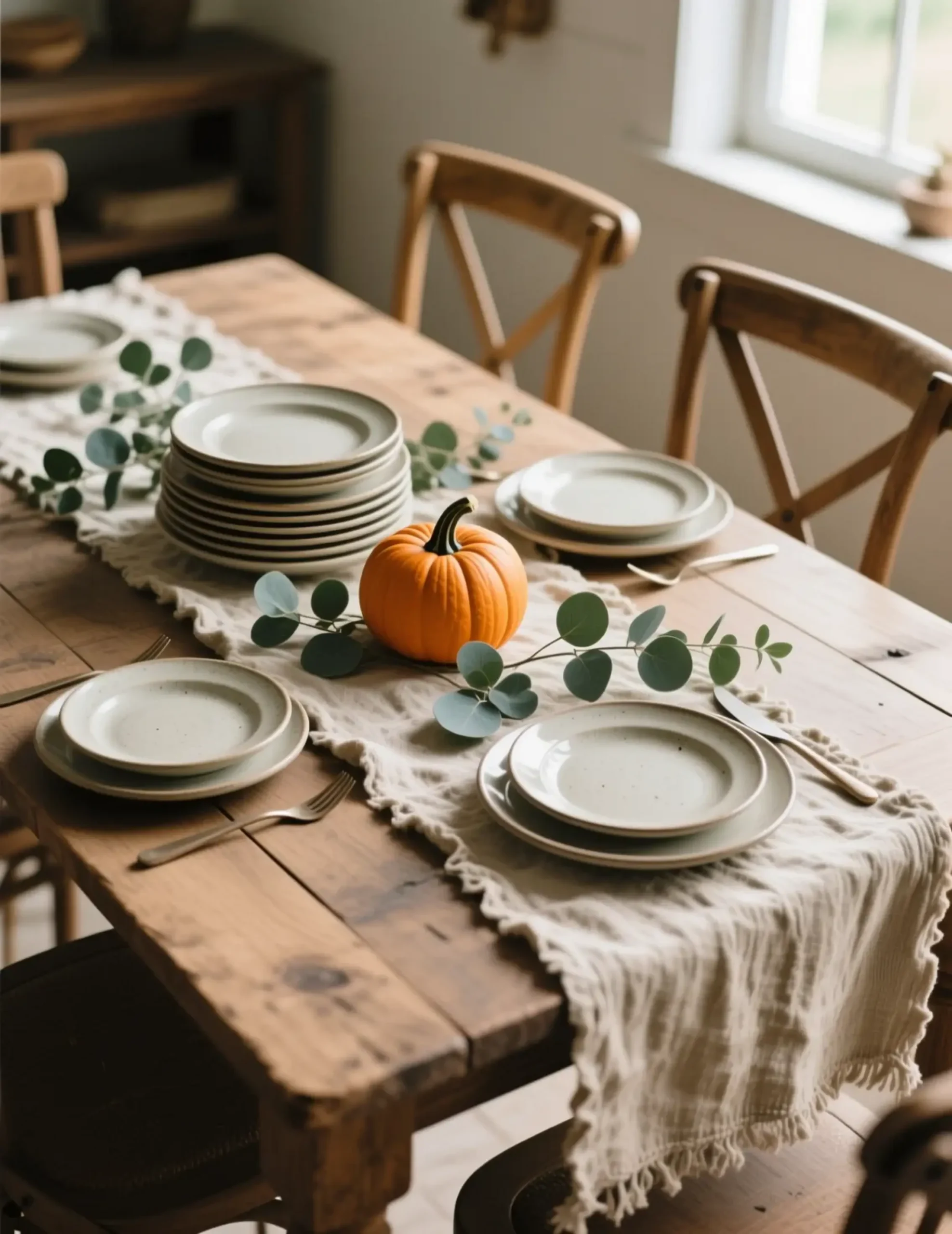 "10 'High-End' Thanksgiving Decor Dupes (Pottery Barn Looks for Less)" 4 Blend end linen runner h2 4 high find table the