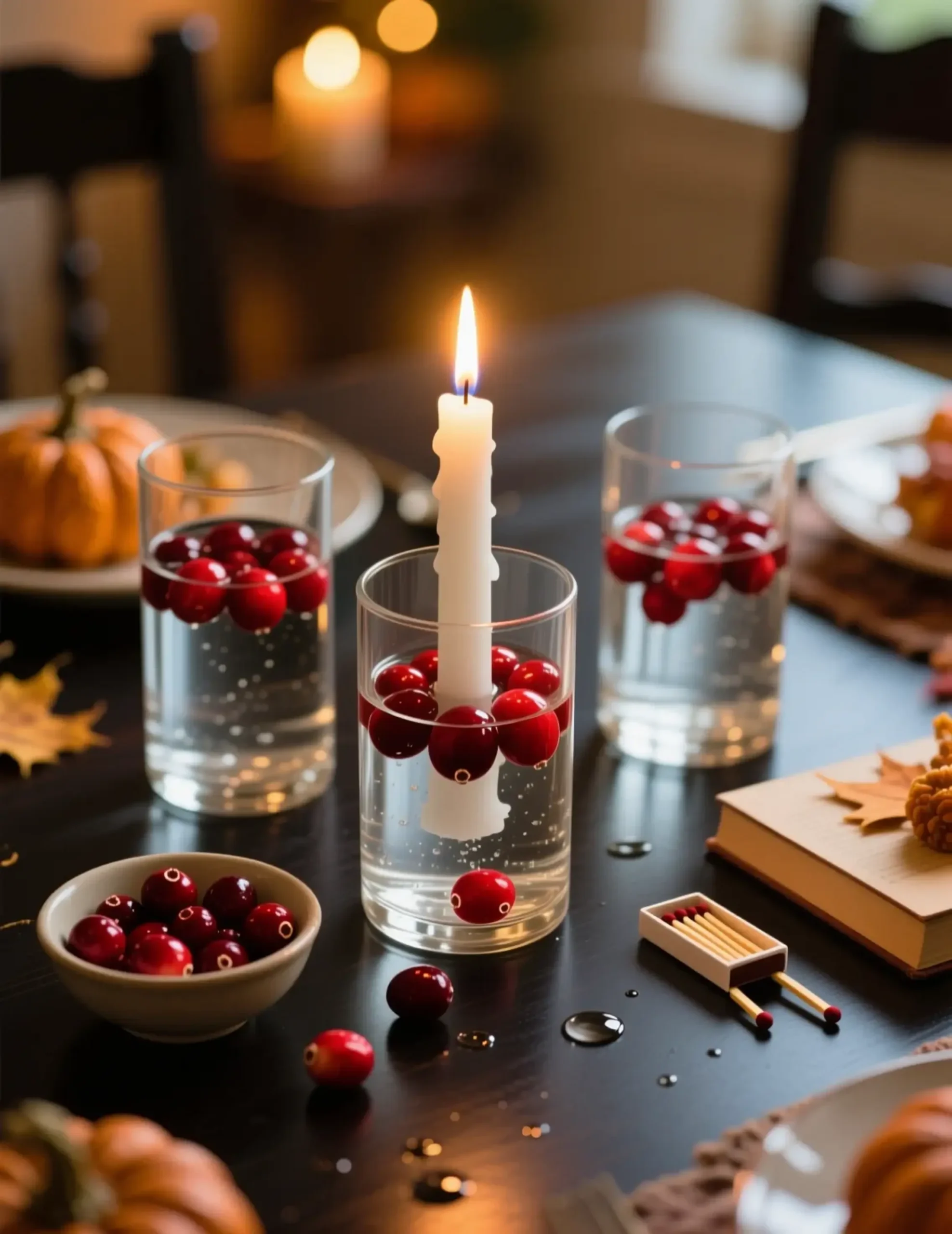 Candle h2 4 floating cranberry 038 luminary the