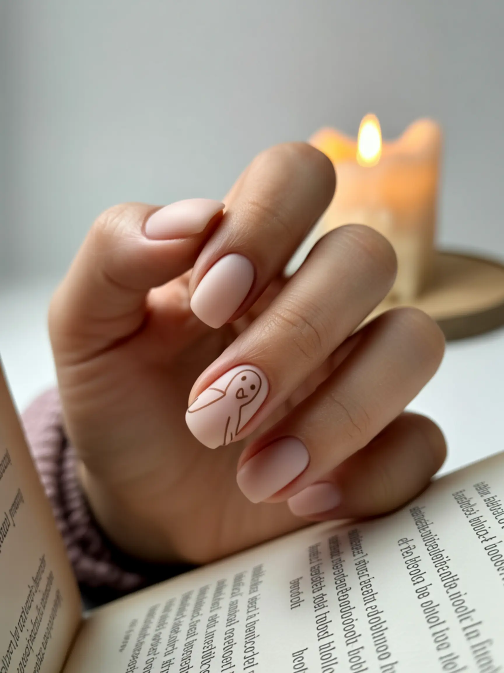 "20 Cute Turkey Nail Art Ideas for Thanksgiving (That Aren'T Tacky)" 5 8221 8220 hand brown very with line matte on a nude of thin p simple the drawing accent turkey nail image 5 finger