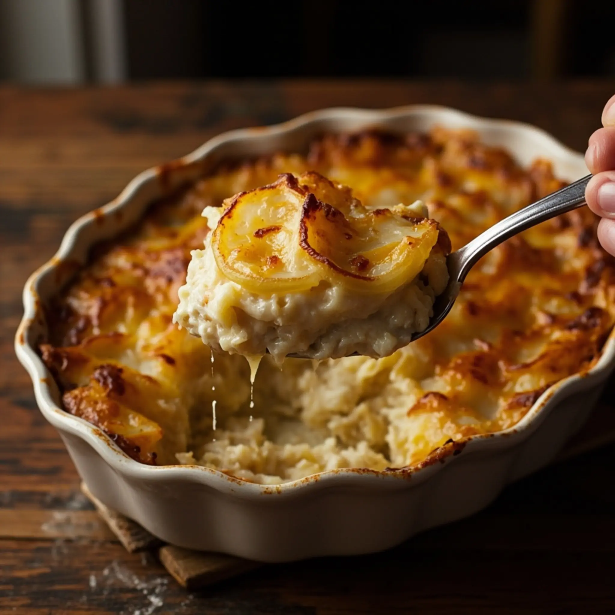 Onion potato h3 5 scalloped 038 gratin