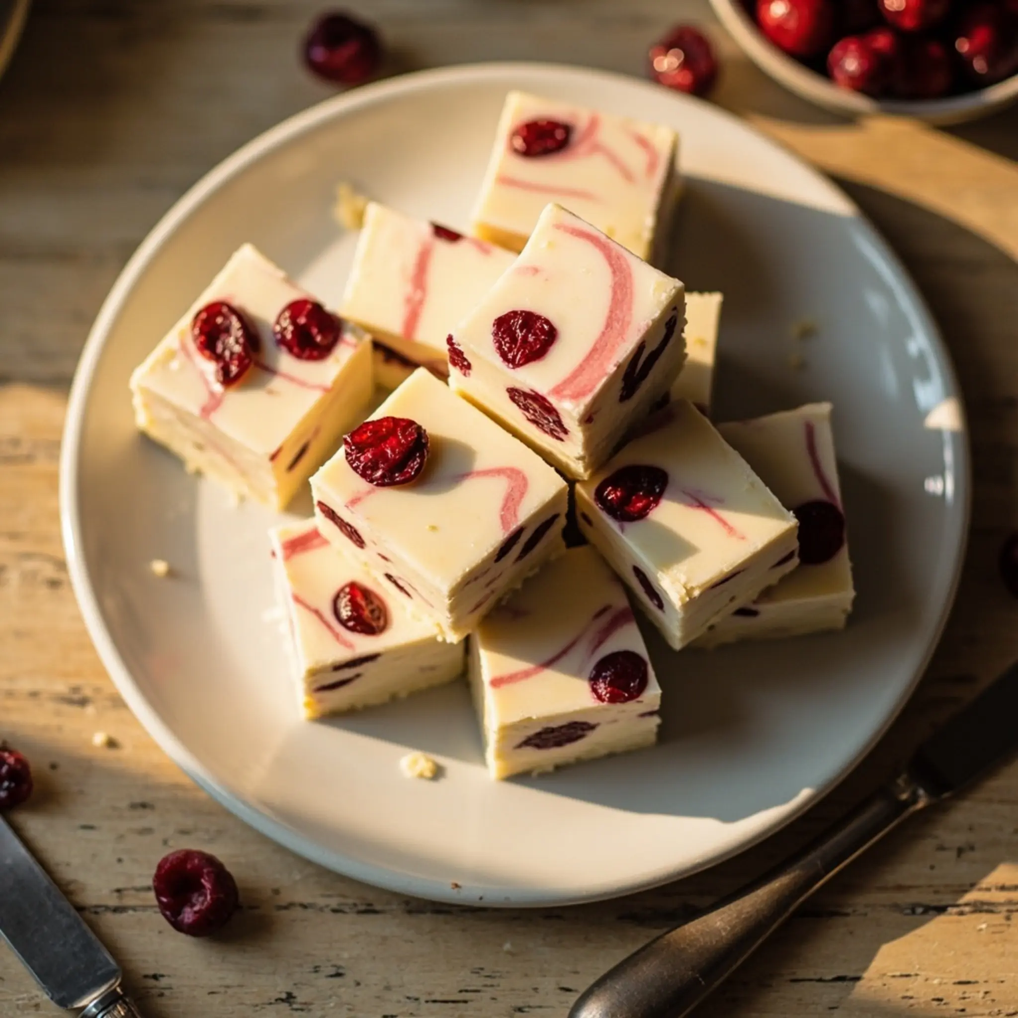 White h3 5 fudge cranberry chocolate