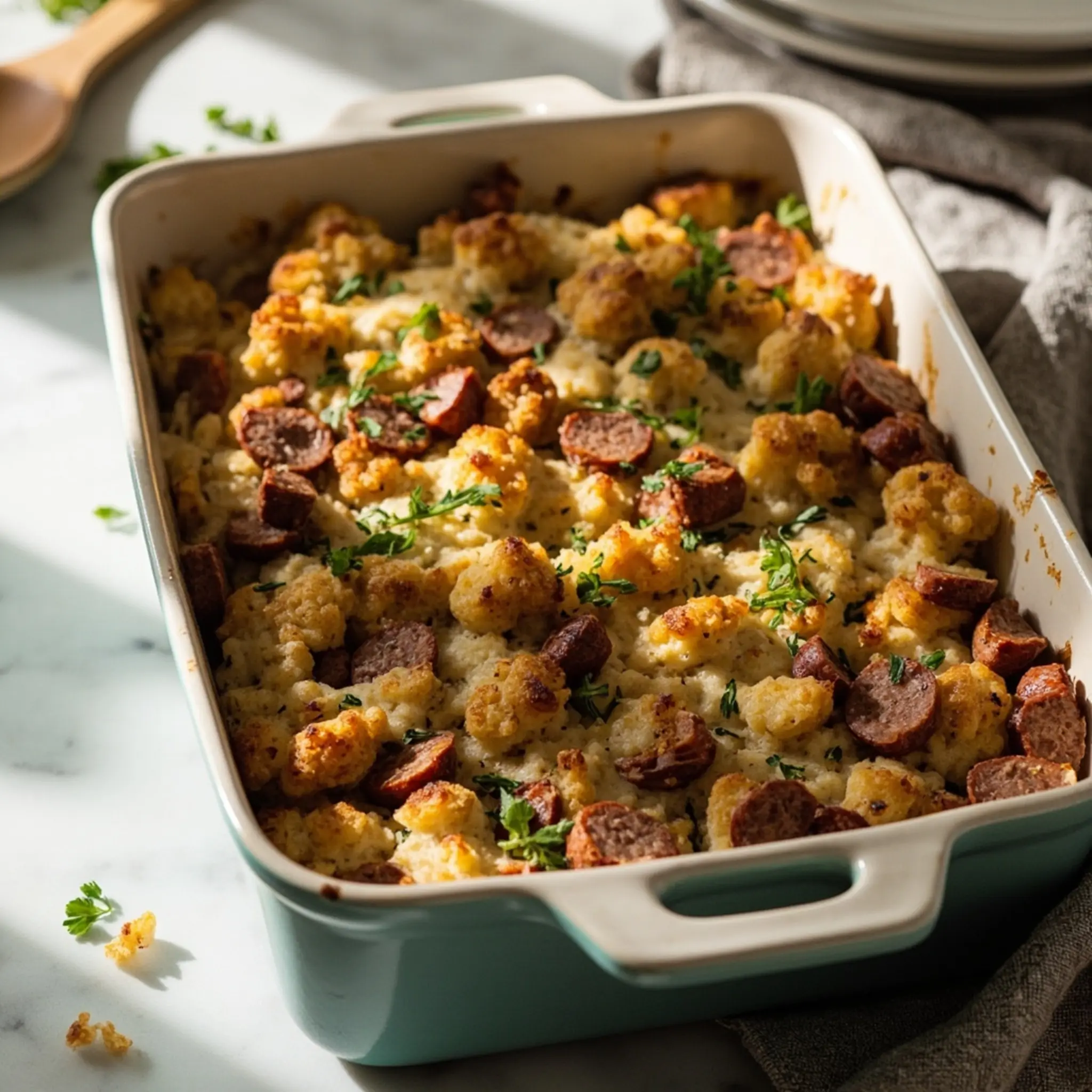 "The Ultimate Keto Thanksgiving Menu: 15 Recipes to Stay on Track" 6 Keto sausage h3 6 038 cauliflower stuffing