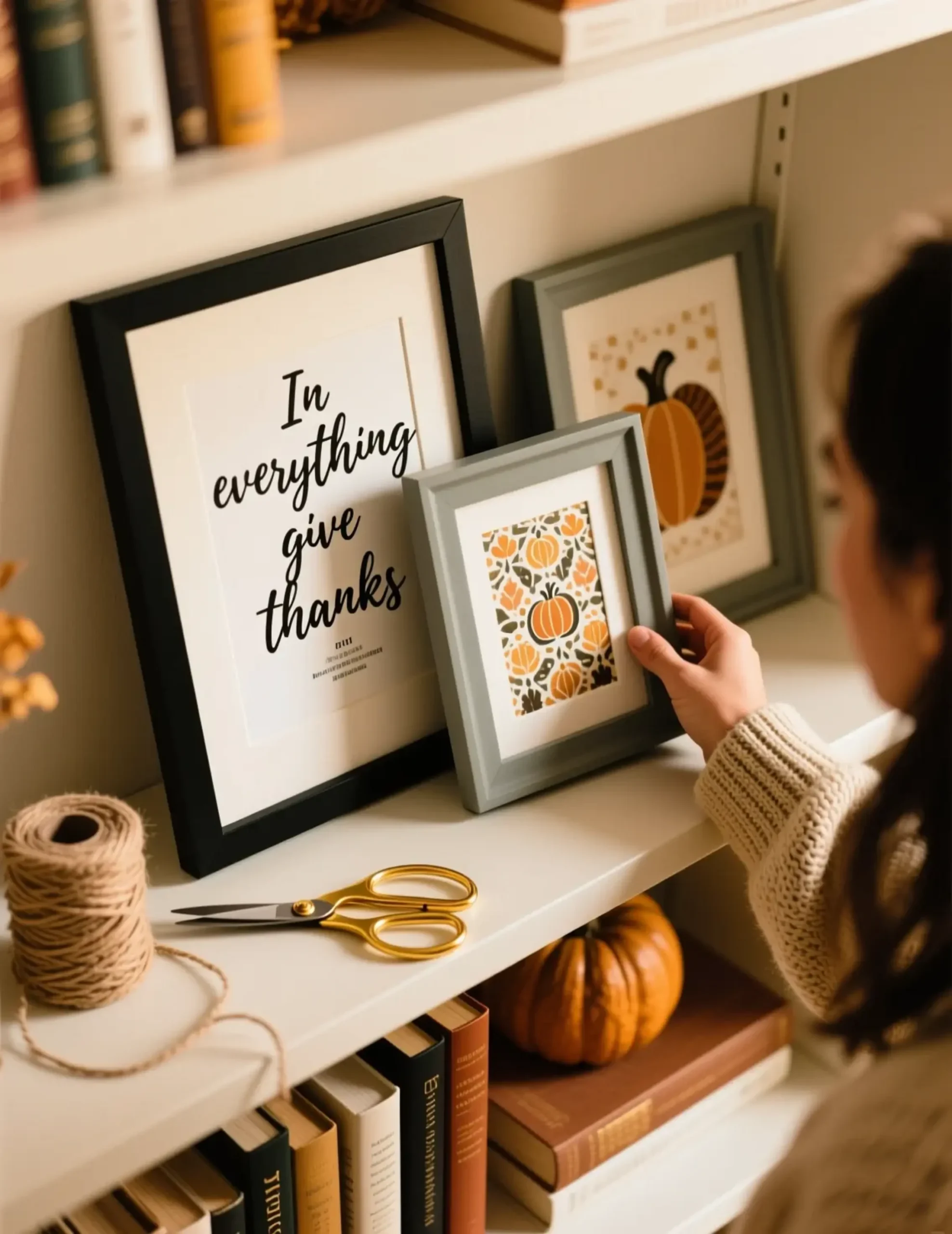 8221 8220 against frame bookshelf with leaning different on a everything quote p the give it in thanks smaller image framed print 6 patterned