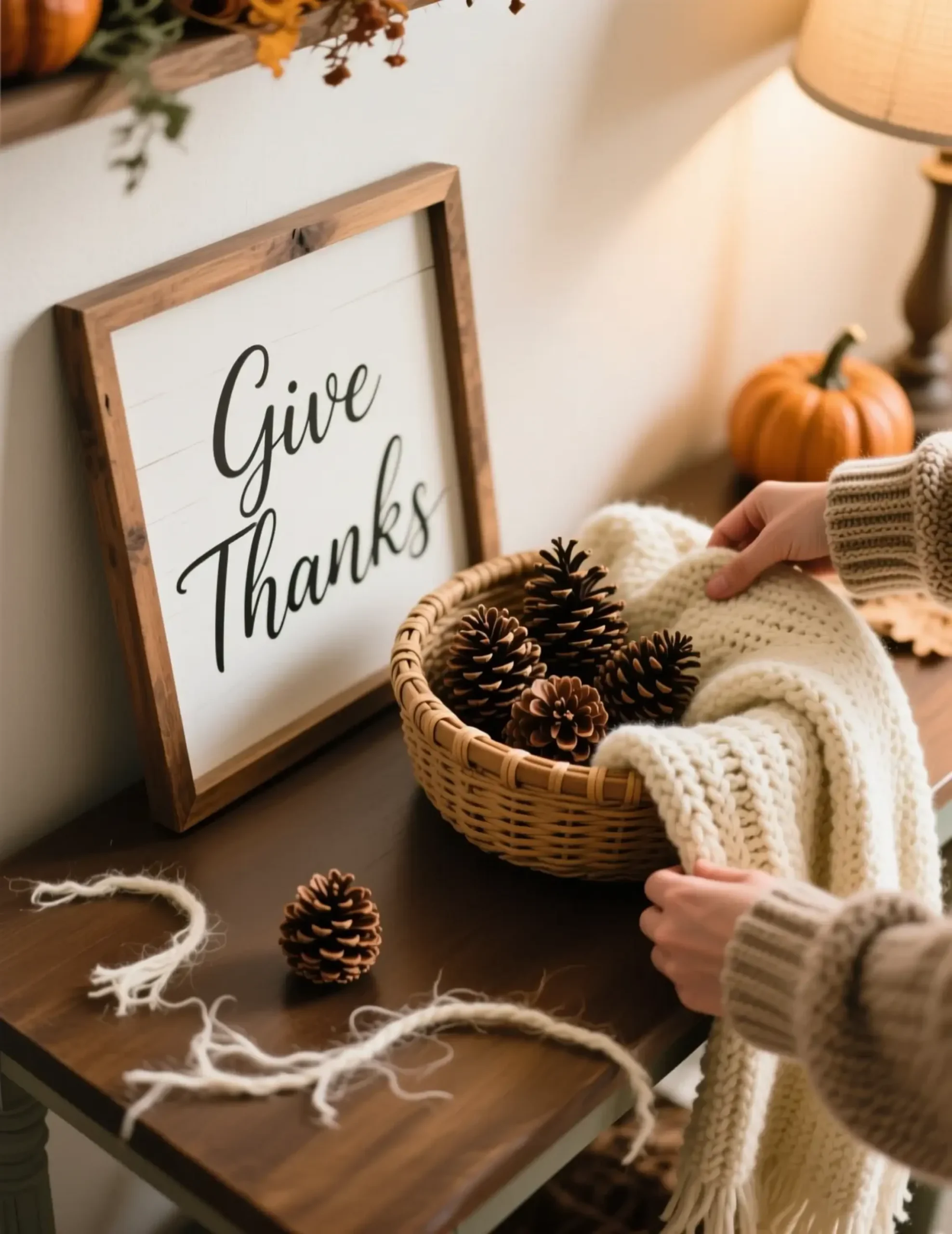 Give 8221 8220 sign woven h2 6 038 thanks basket the