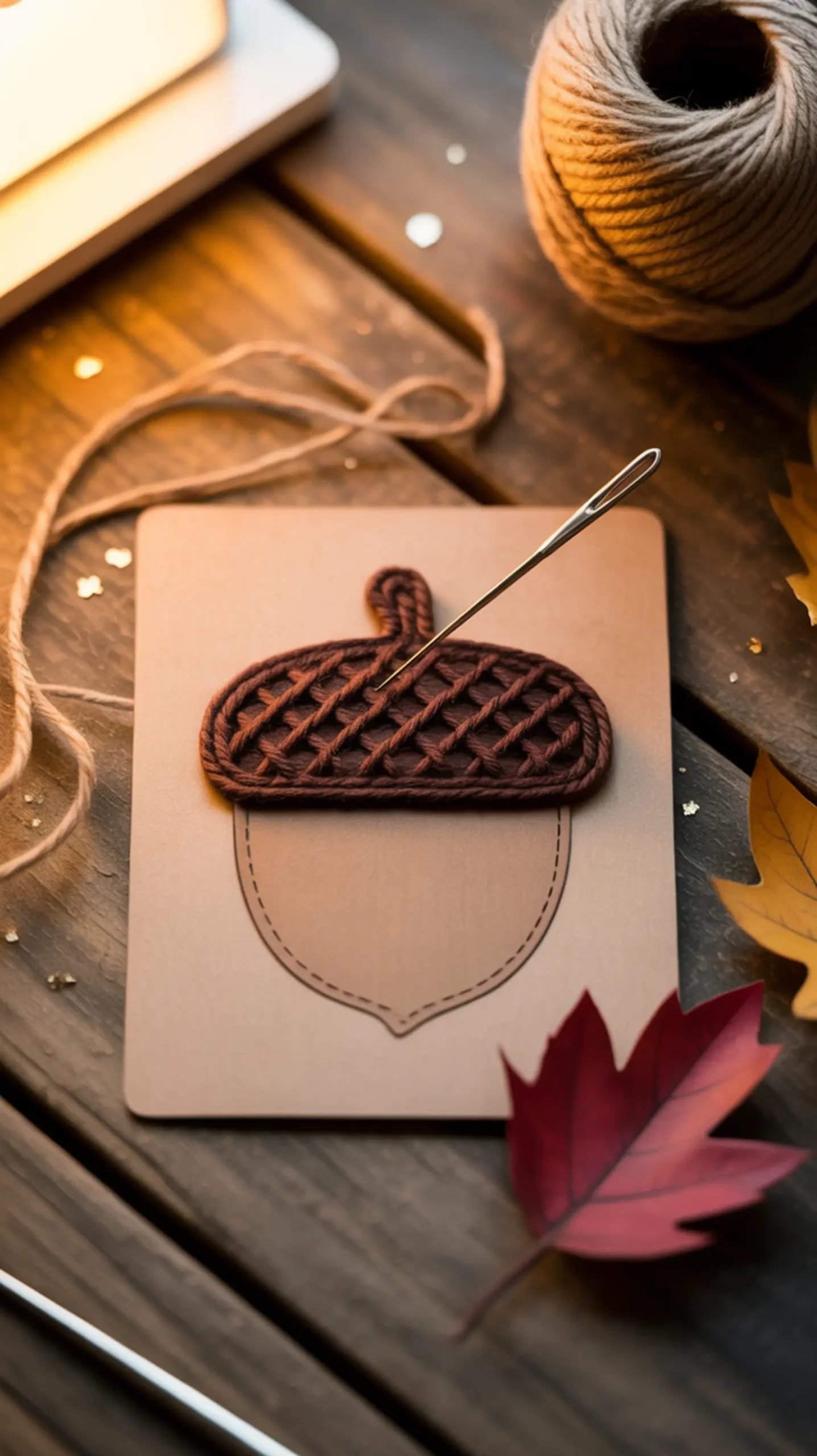 "7 Thanksgiving Lacing Crafts for Kindergarten (Free Printable Templates)" 6 Being 8221 8220 brown dark card with on a yarn up cap of p view the close acorn focusing image laced 6