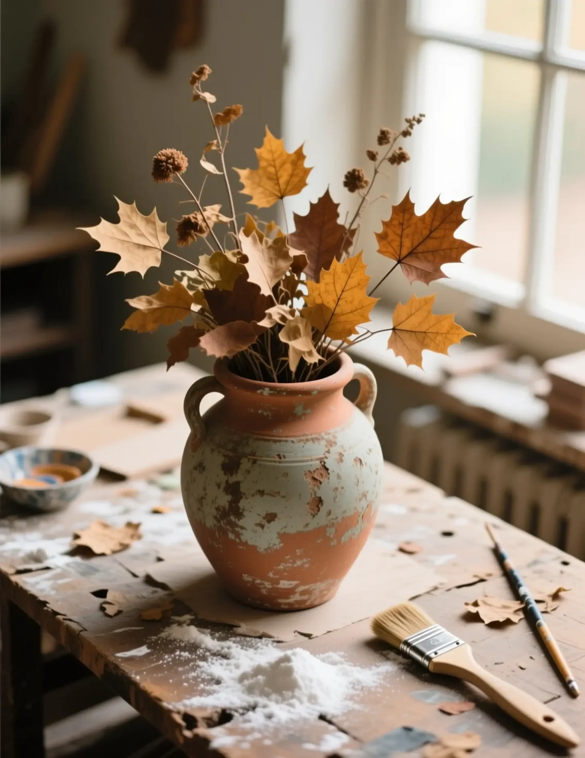 "10 'High-End' Thanksgiving Decor Dupes (Pottery Barn Looks for Less)" 7 Shot terracotta an vase dried of artful holding 7 diy fall p aged image the foliage