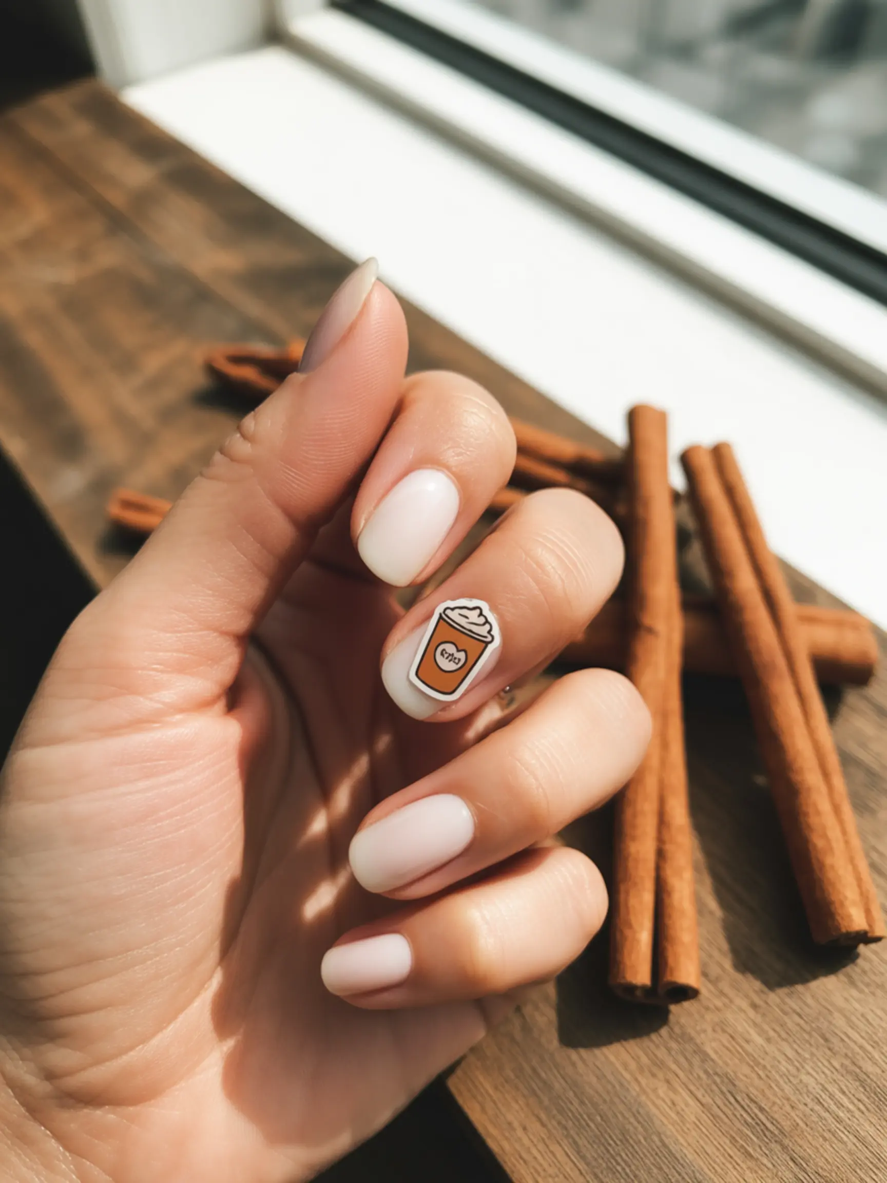 "15 Thanksgiving Nail Sticker & Decal Ideas for the Easiest Mani Ever" 7 Polish white against thumbnail with on a p single the spice manicure cute image cup latte pumpkin sticker 7