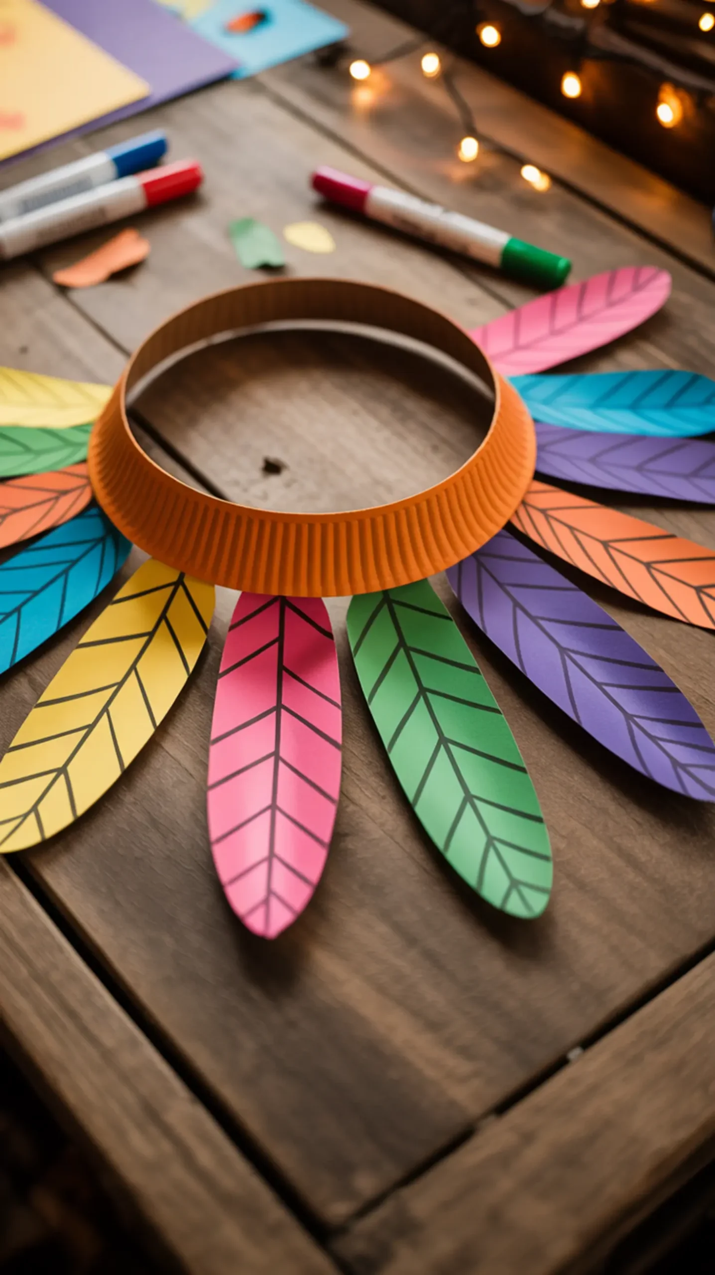 "12 Creative Thanksgiving Crafts Using Paper Plates (Beyond the Turkey!)" 7 Paper american headdress h2 native 7 plate the