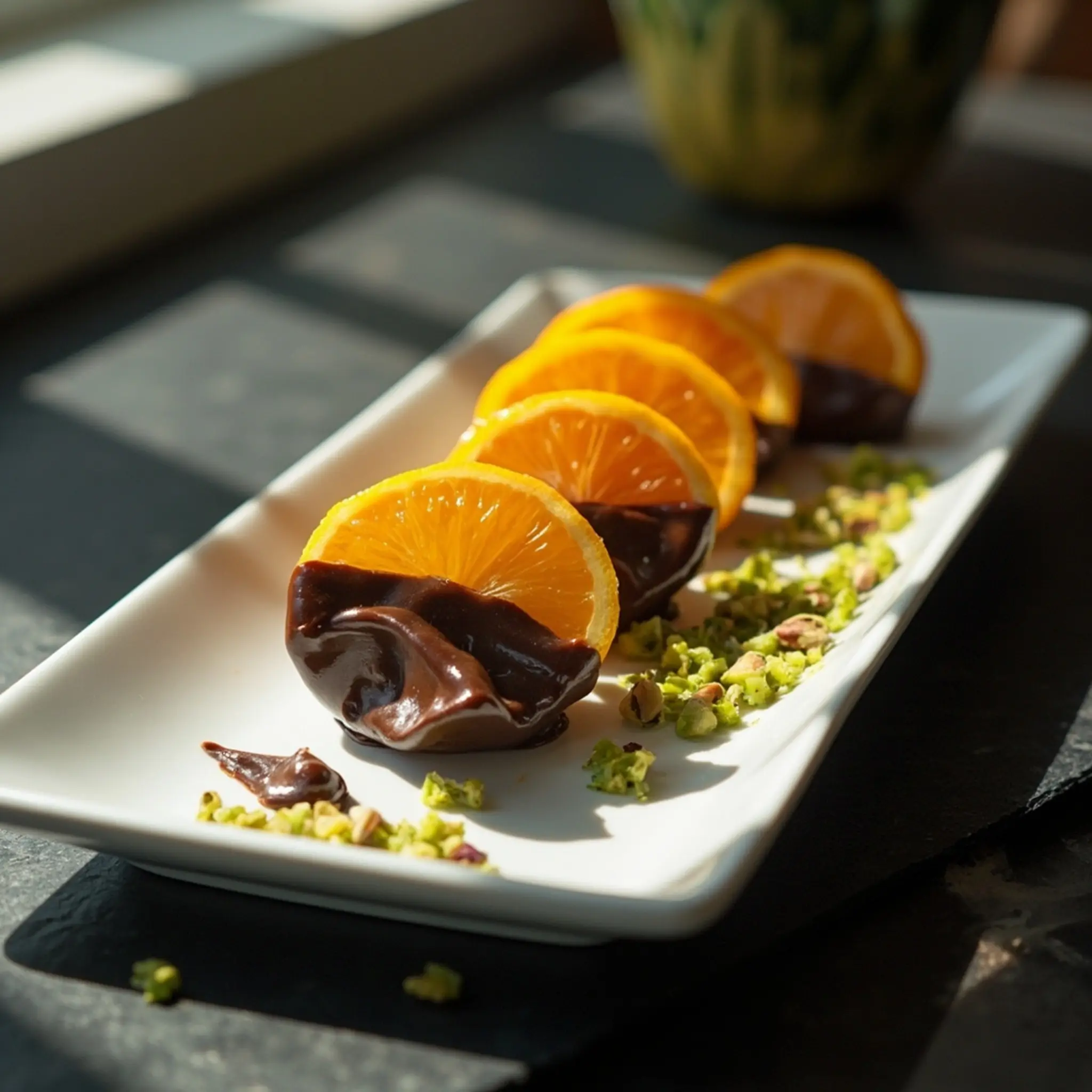 Platter h3 7 elegant chocolate mandarin dipped