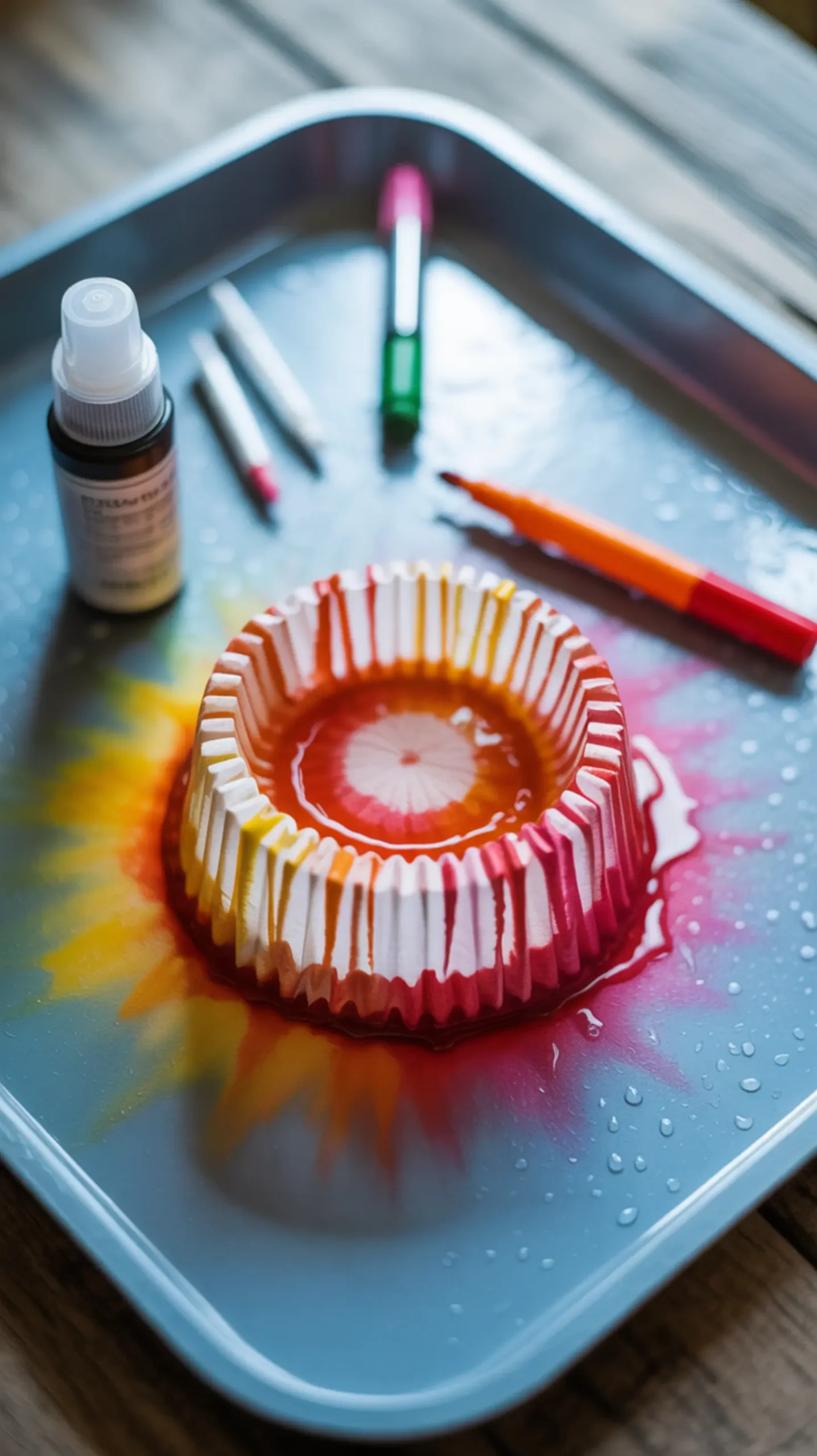 "20 Fun & Easy Thanksgiving Crafts for Preschoolers (Perfect for the Classroom)" 8 Coffee that vibrant bleeding together water marker with showing colors a up sprayed of p the just close image been filter has 8