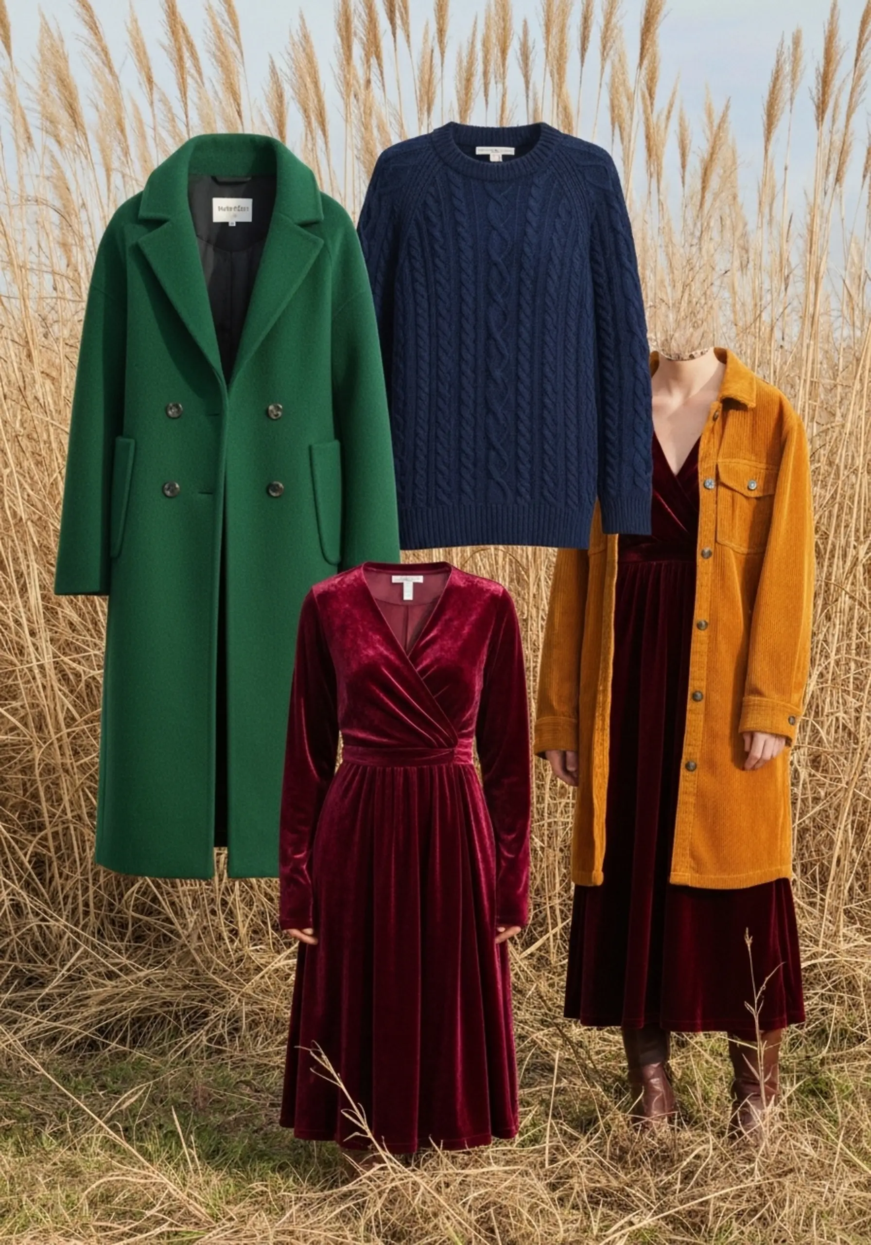 Vibrant where jewel wears member burgundy creating different family cohesive look a of each p forest tone and four green image navy mustard 8