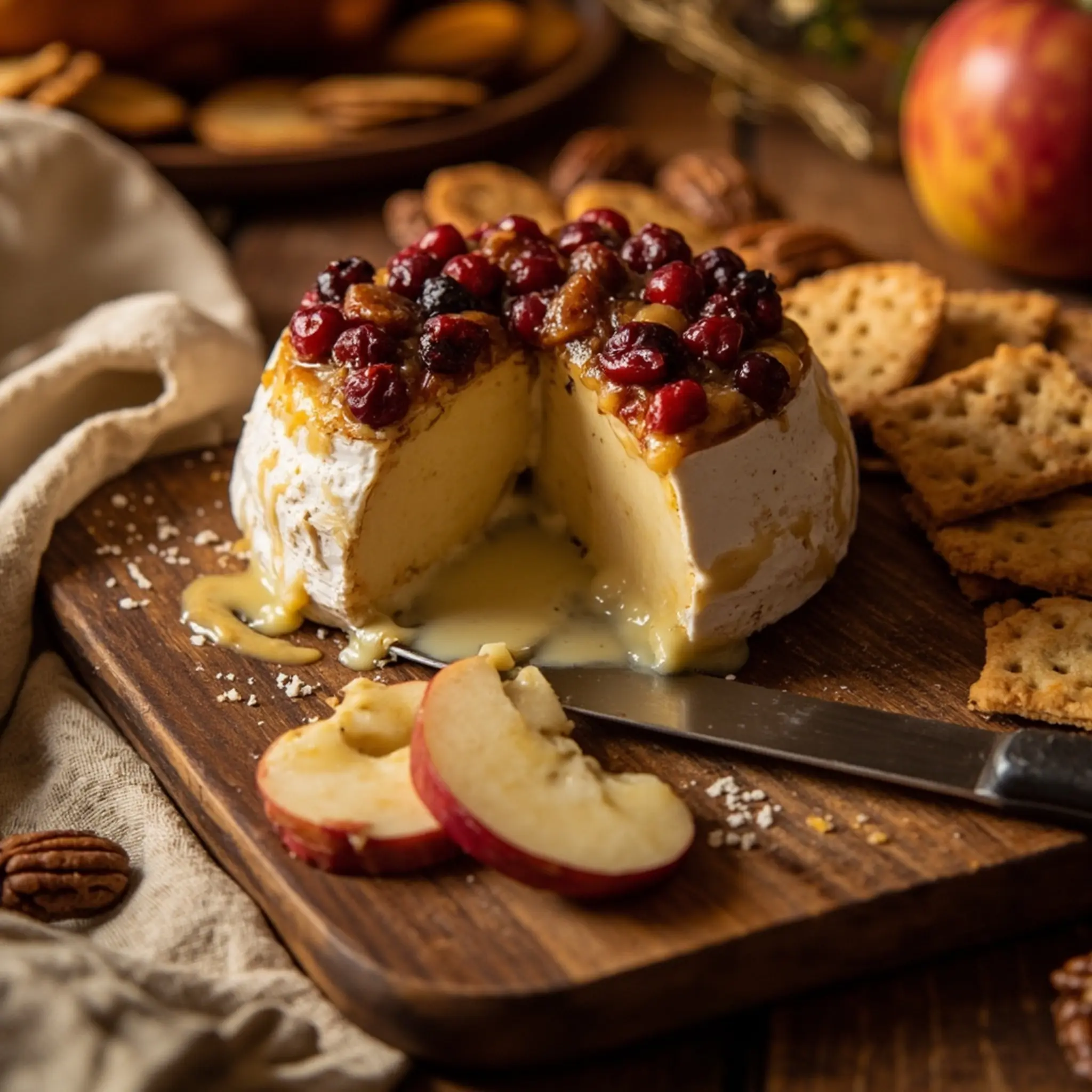 Baked brie h3 topping cranberry ultimate with pecan 8