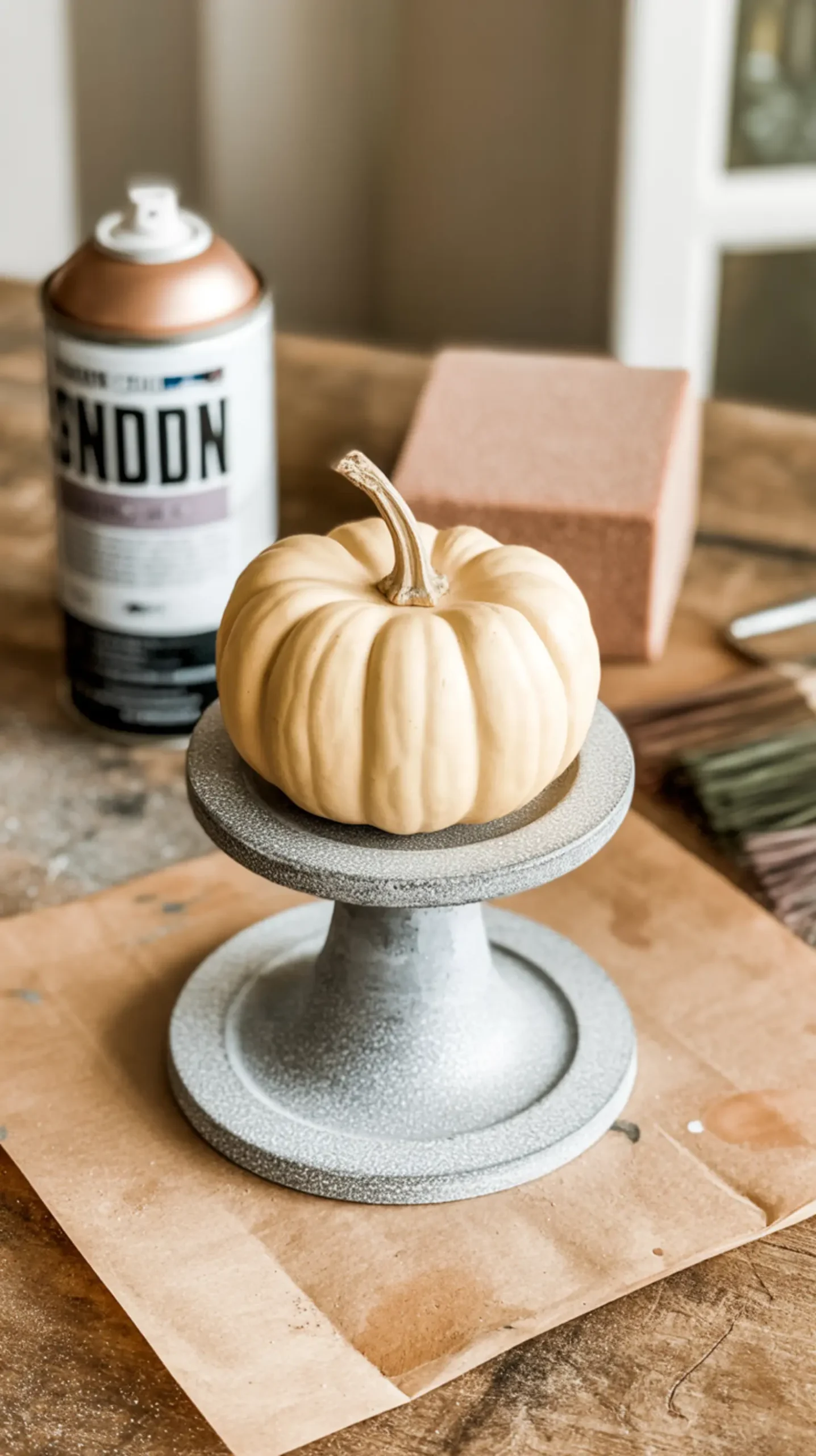Stand pumpkin 9 h2 concrete faux