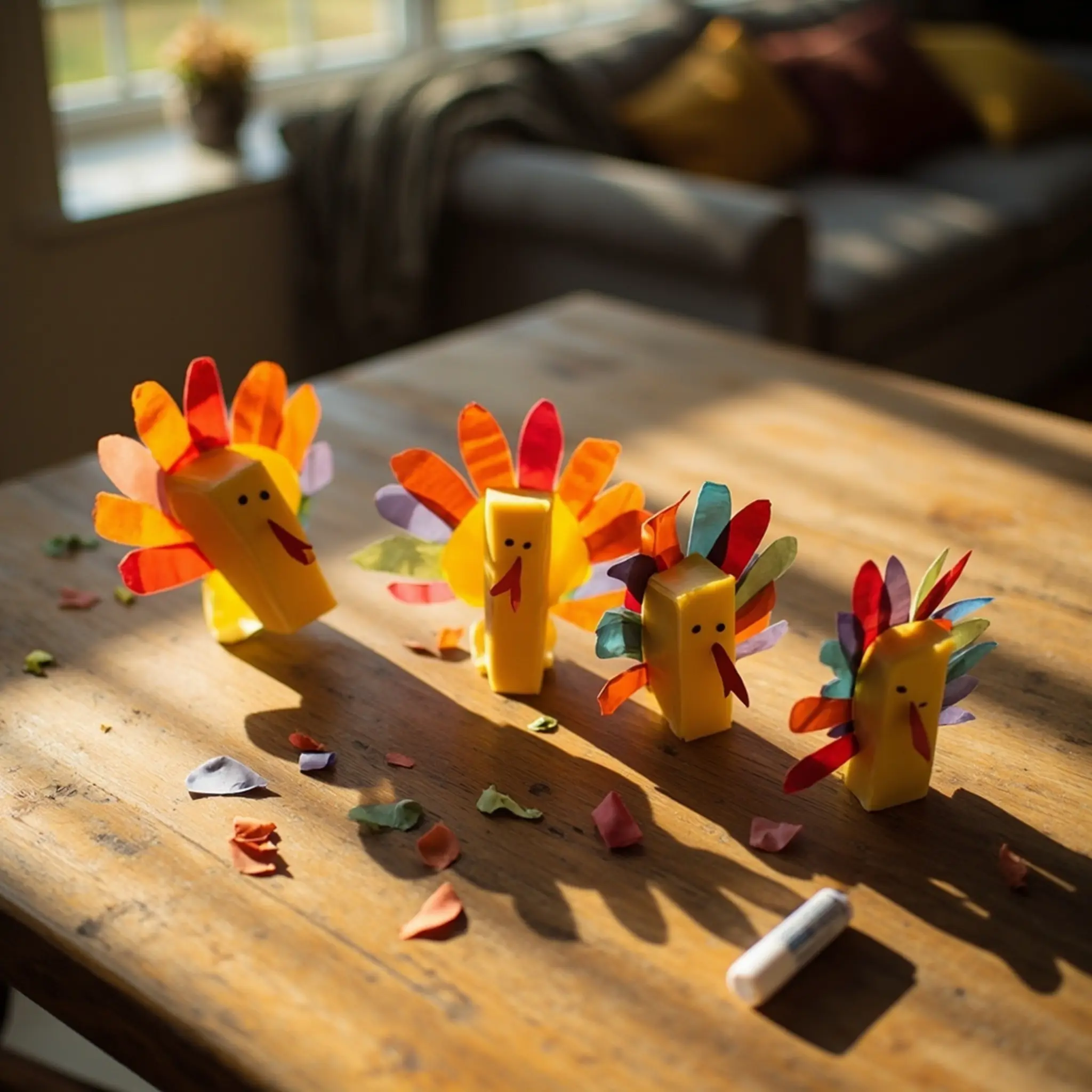 Paper string turkeys cheese h3 038 9