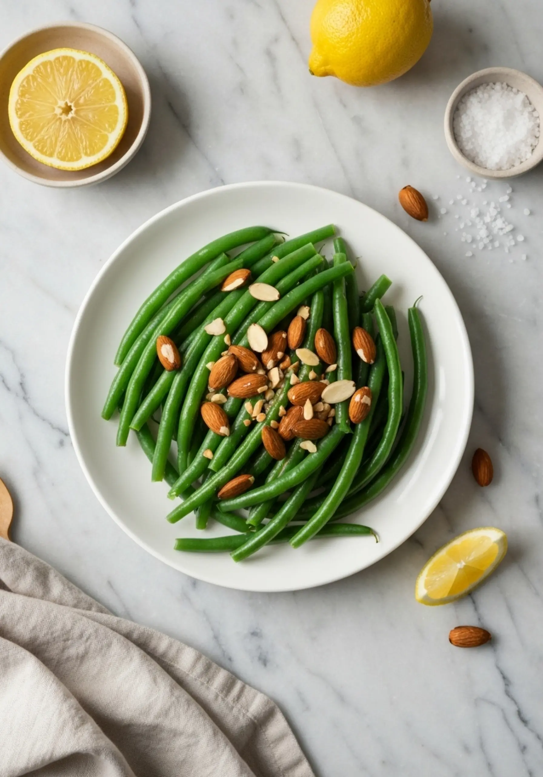 H3 saut green garlic beans almonds ed haricots with 10 verts