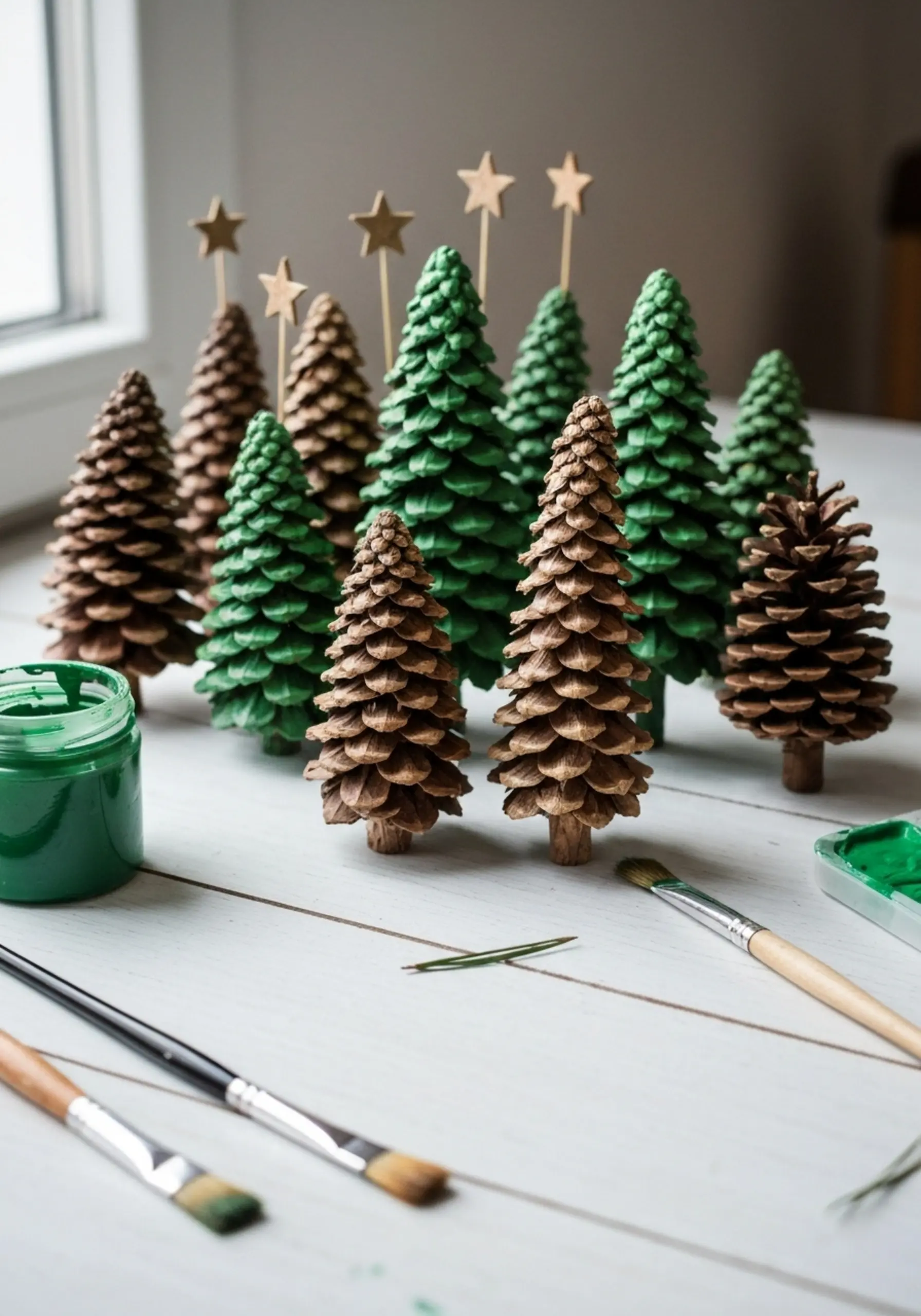 Pinecone trees forest
