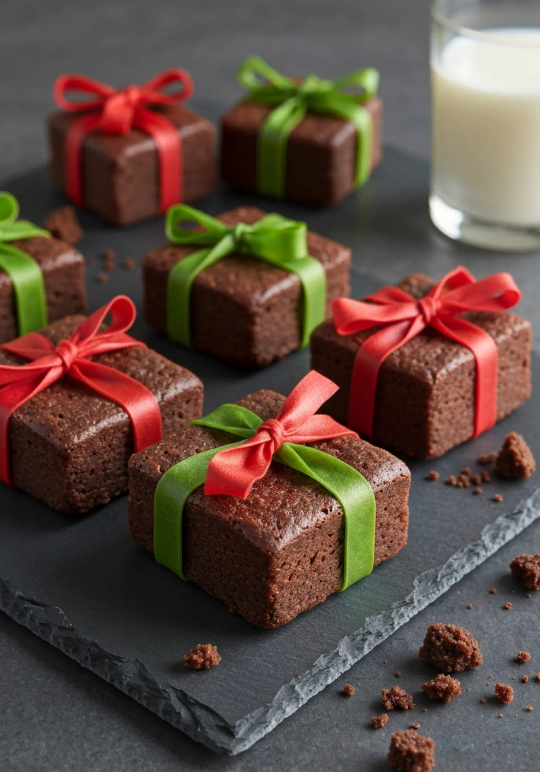 Edible treats p ribbons wrapped green image square variety a of red and in 11