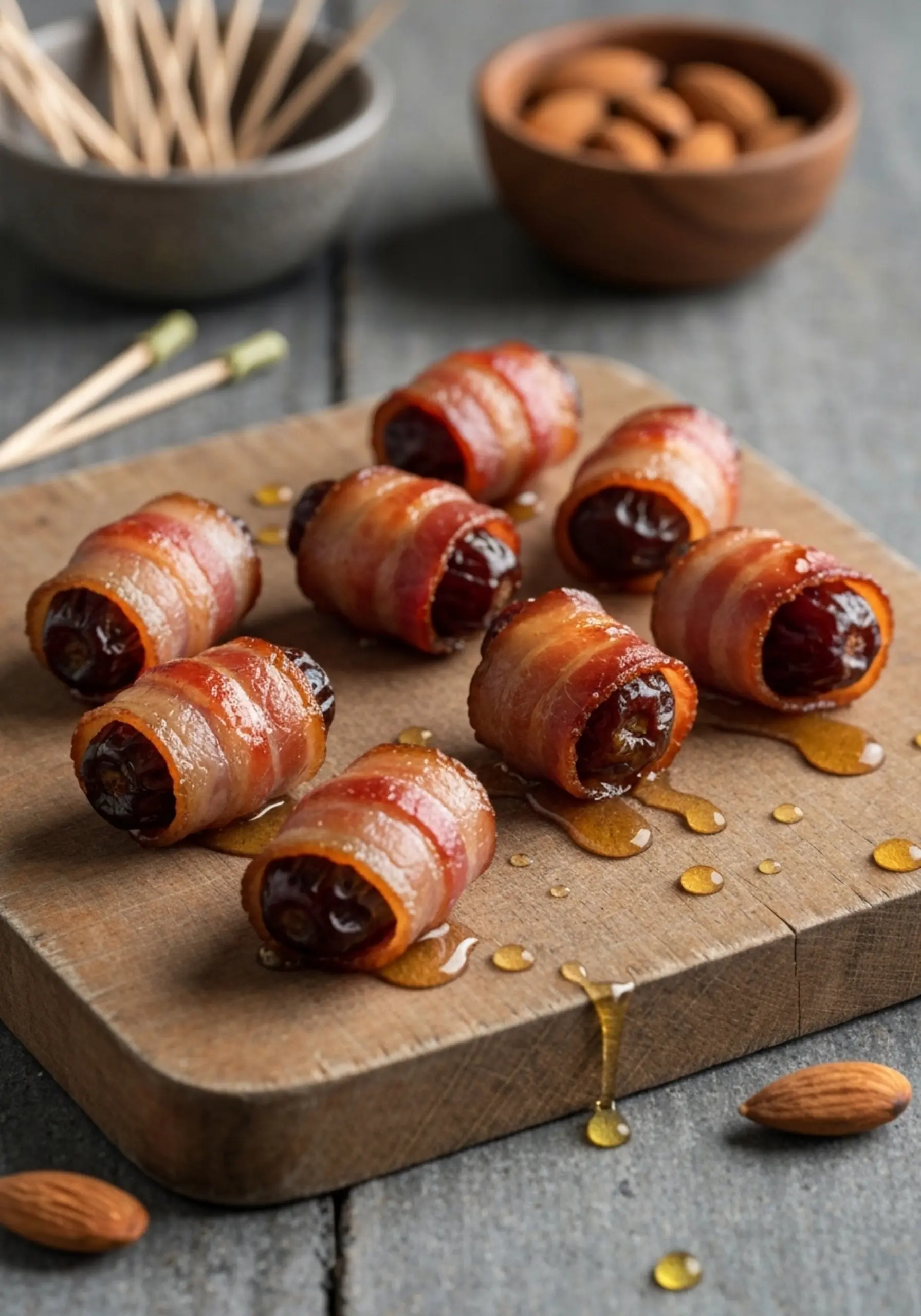 5 h3 chestnuts wrapped bacon water