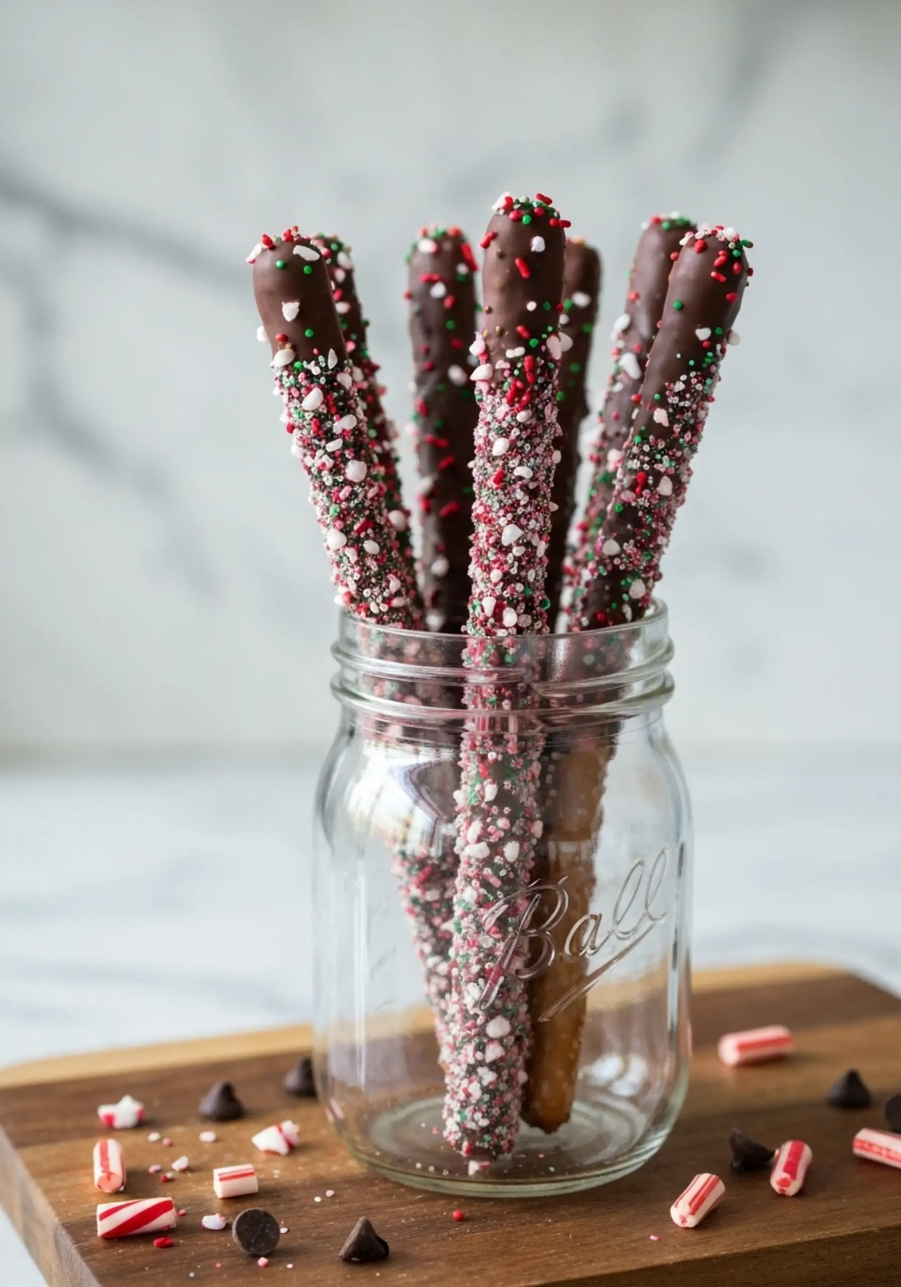 H3 edition chocolate dipped holiday pretzel rods 13
