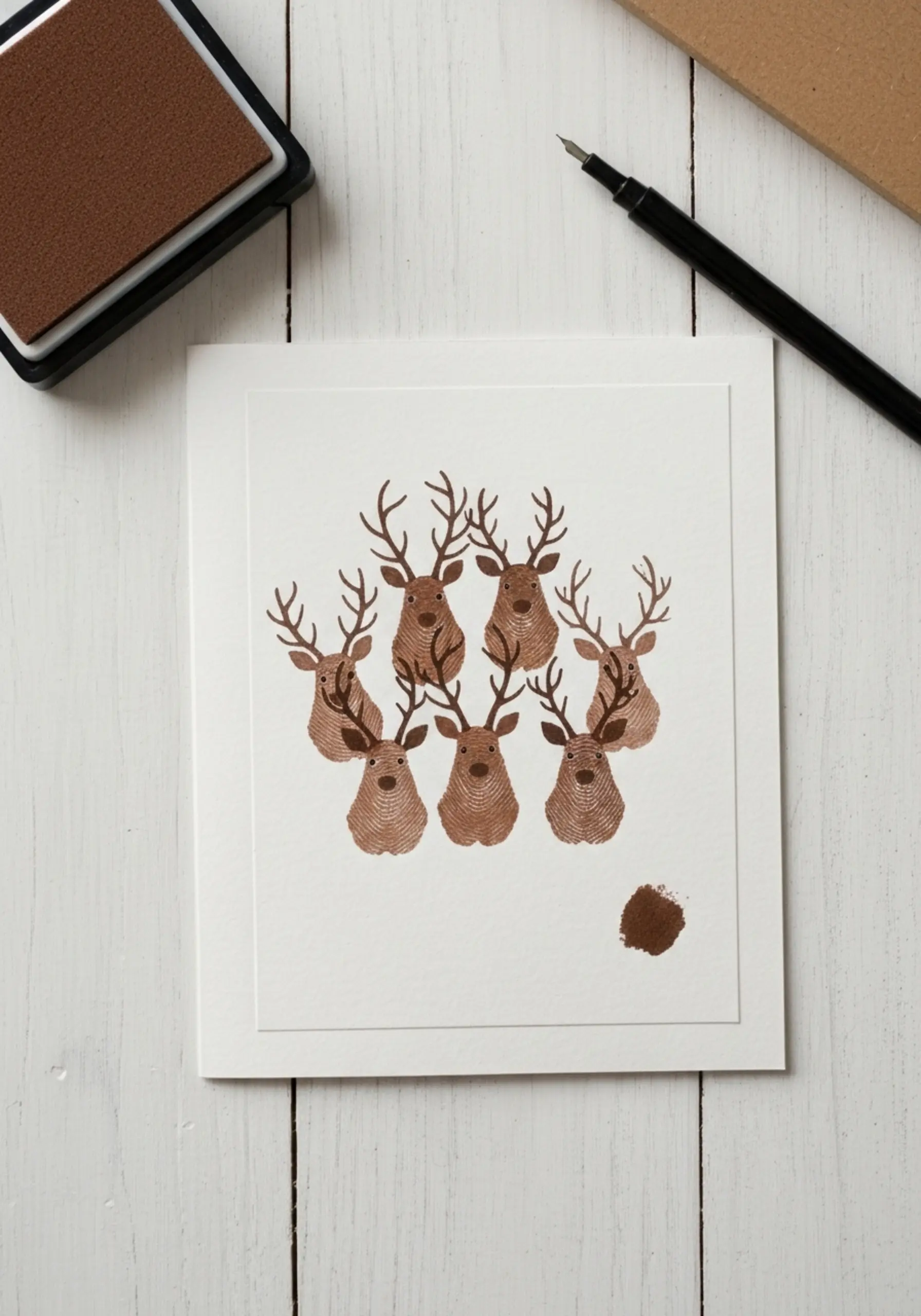 Thumbprint reindeer card