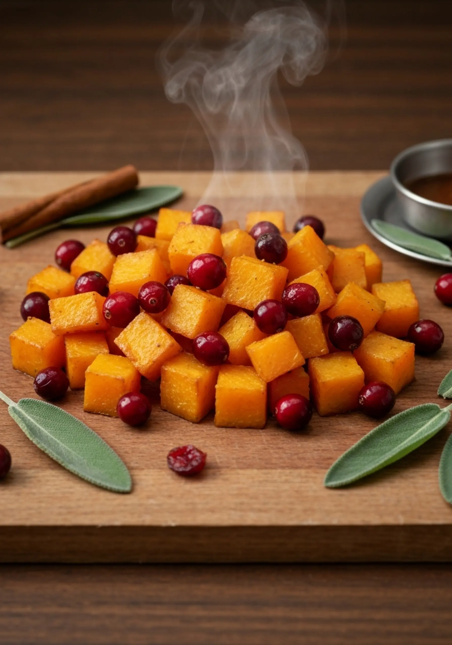 Cinnamon h3 cranberries roasted with butternut 16 squash