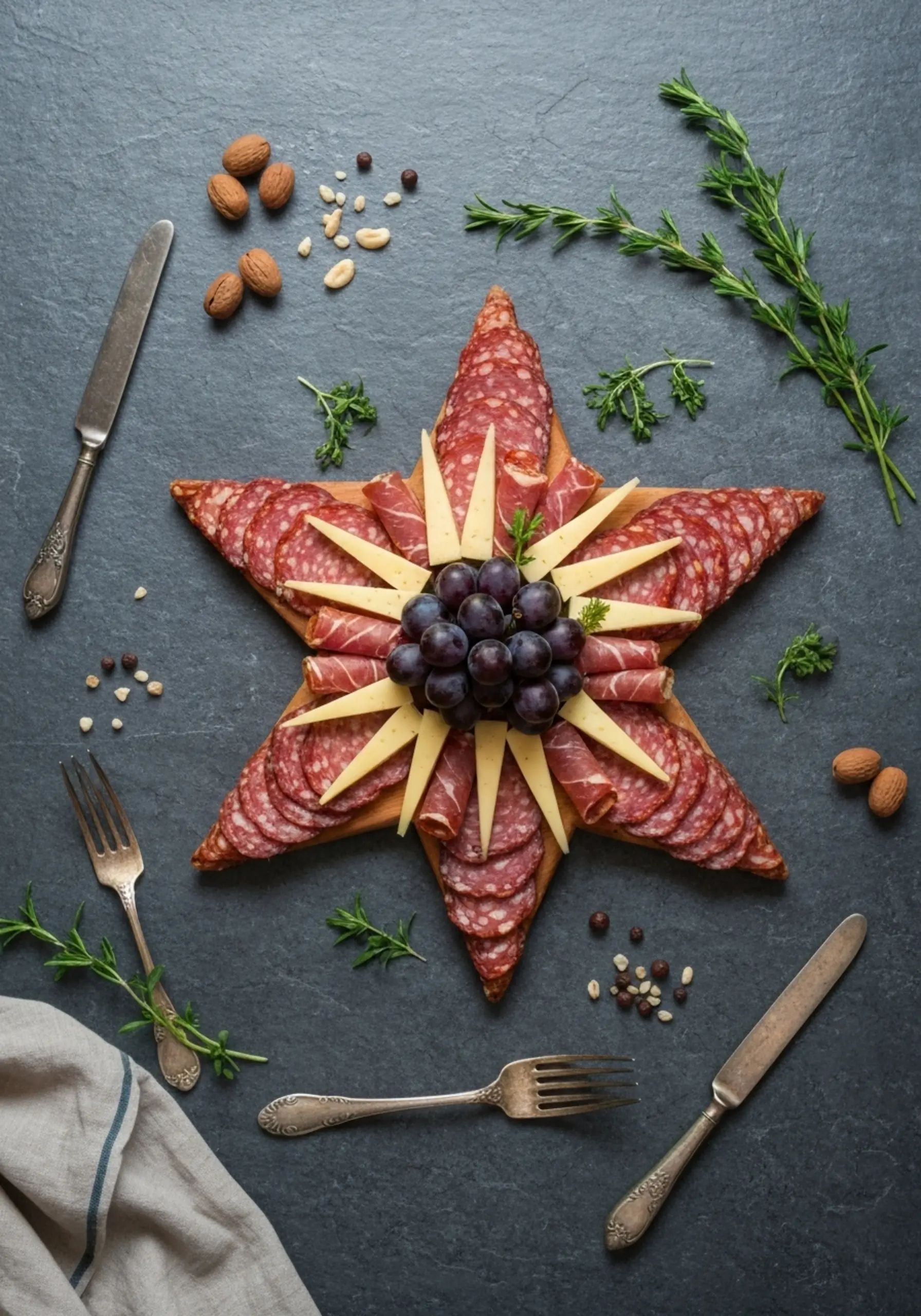 Arrangement p 20 table the center image shaped of in star