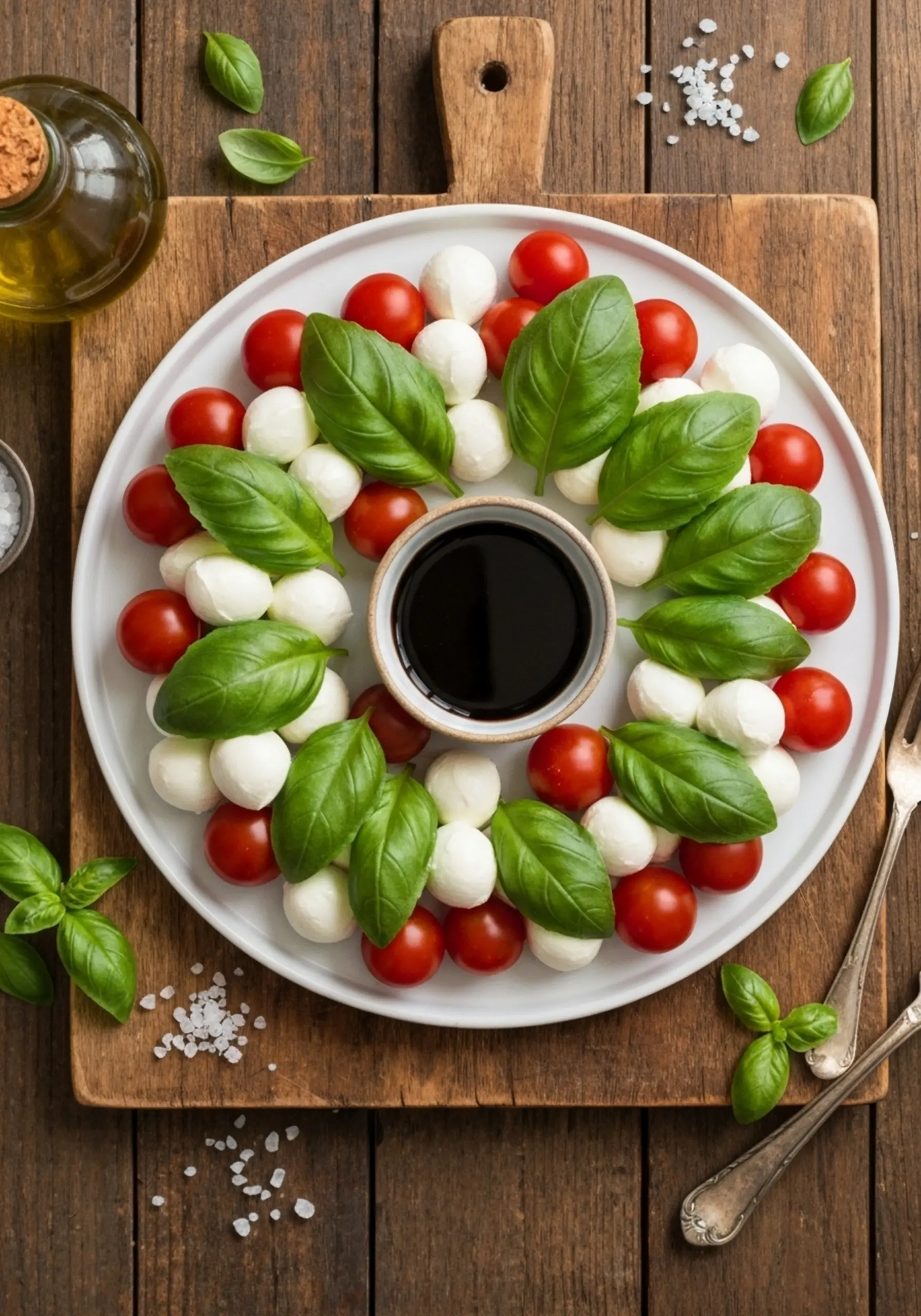 Caprese 3 h3 salad wreath christmas