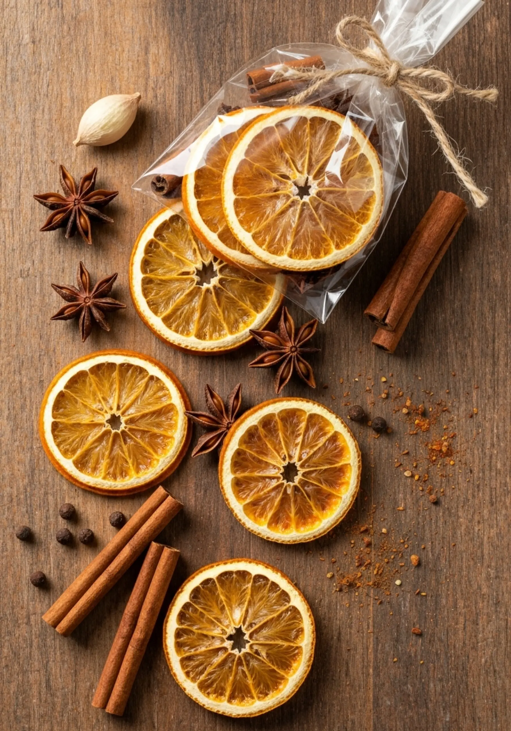 P with image velvet of a cellophane orange tied the strong dried spilling ribbon slices 5 bag lay out flat cinnamon ingredients anise star