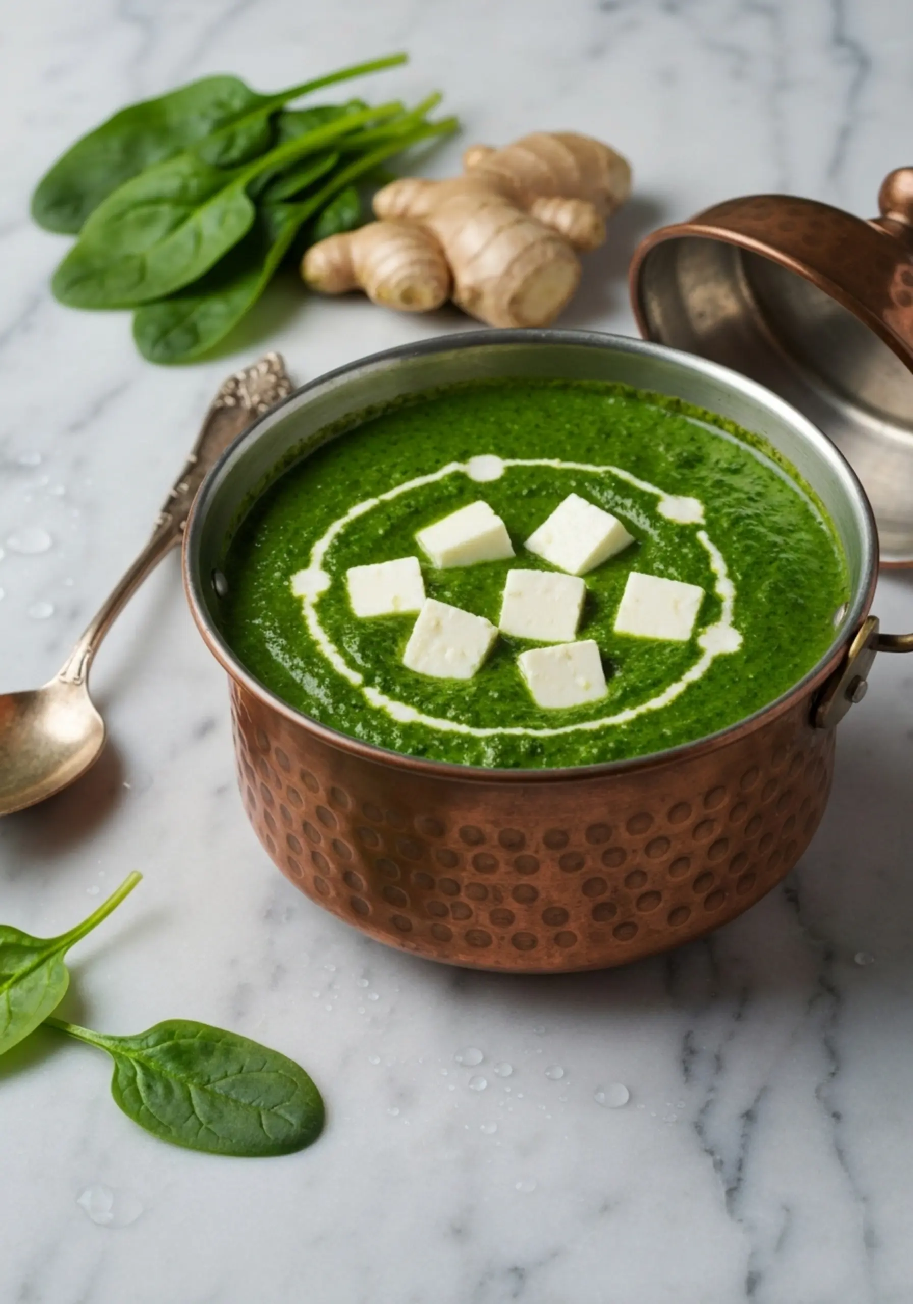 7 spinach cheese paneer h3 and curry palak