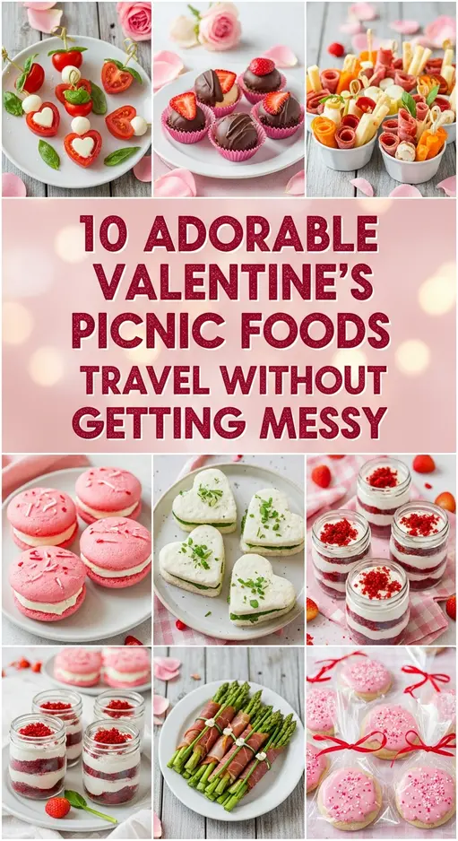 10 Adorable Valentine’s Picnic Foods That Travel Without Getting Messy