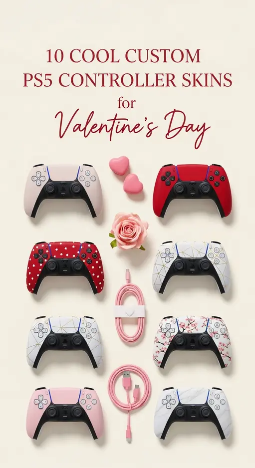 10 Cool Custom PS5 Controller Skins for Valentine’s Day