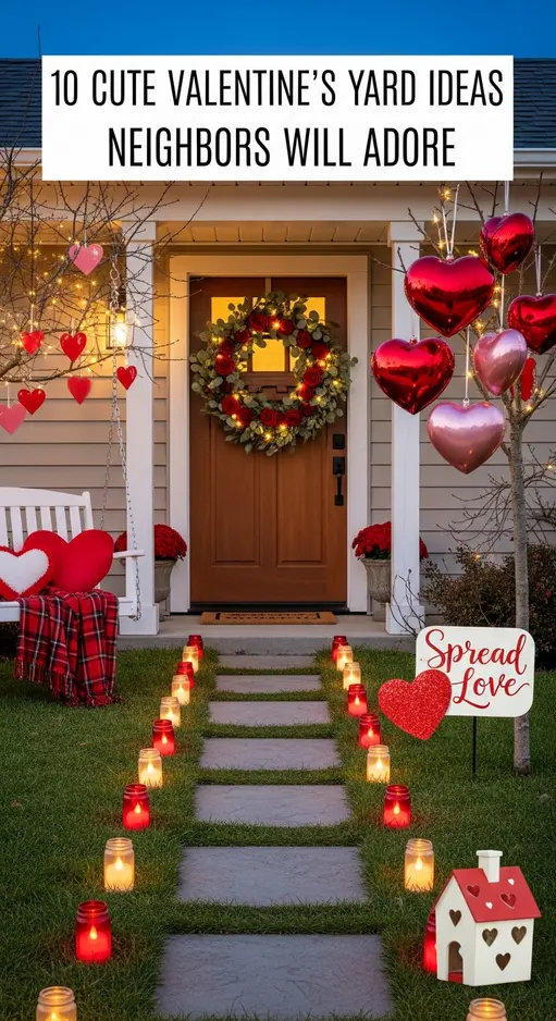 10 Cute Valentine’s Yard Ideas Neighbors Will Adore