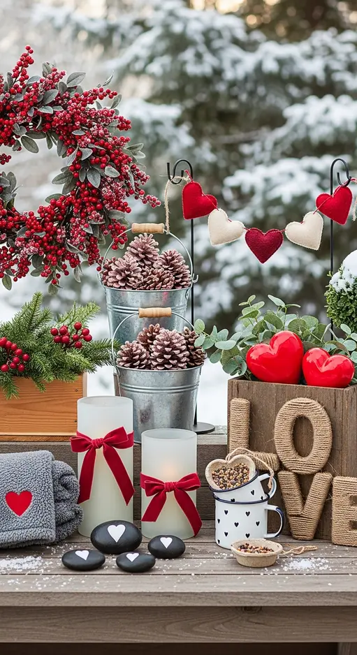 10 Outdoor Valentine’s Decor Ideas That Survive Winter Weather