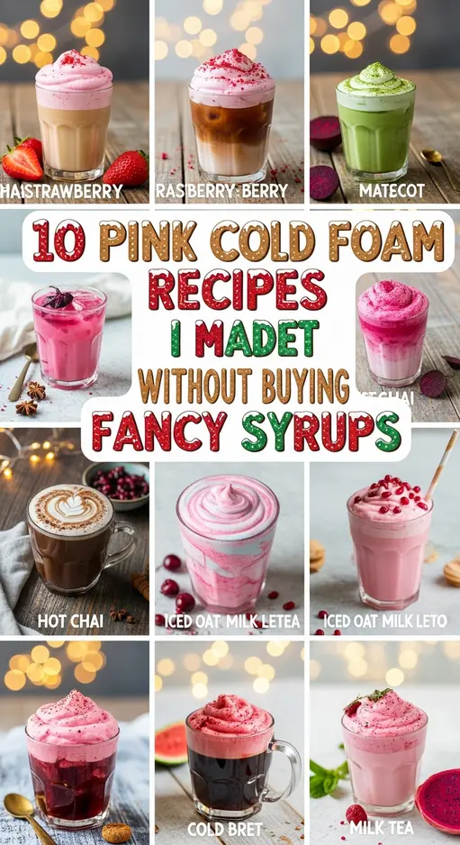 10 Pink Cold Foam Recipes I Made Without Buying Fancy Syrups