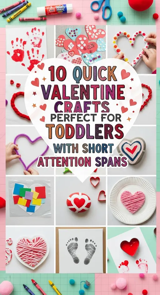 10 Quick Valentine Crafts Perfect for Toddlers with Short Attention Spans