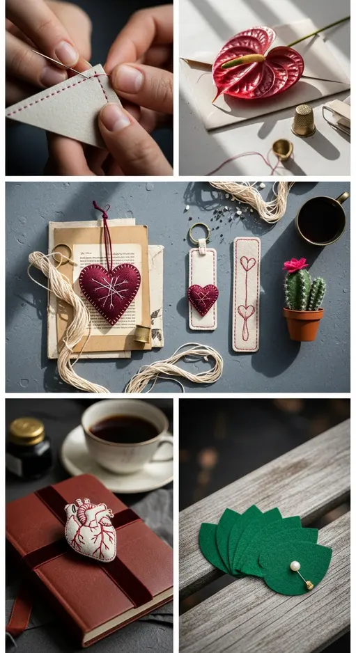 10 Sophisticated Felt Valentine’s Projects for Adults