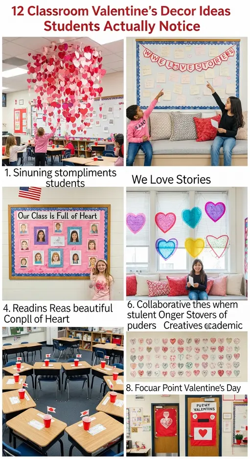 12 Classroom Valentine’s Decor Ideas Students Actually Notice